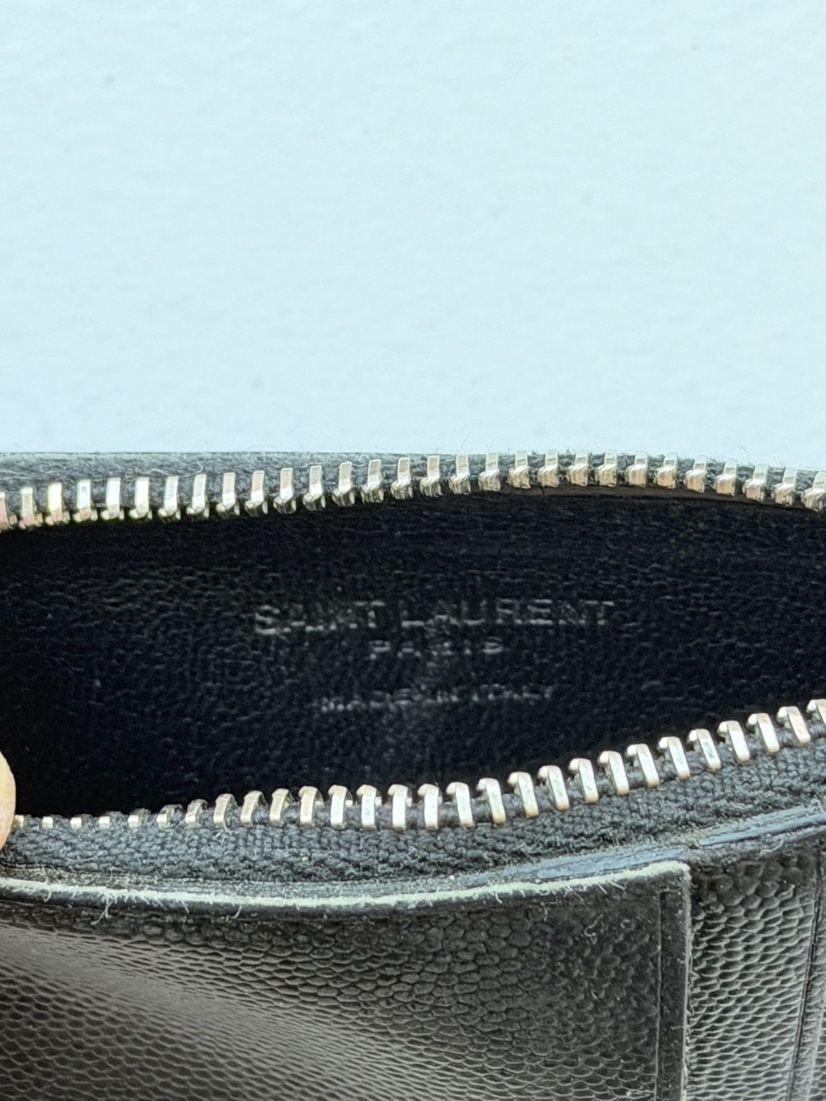 Saint Laurent Paris Saint Laurent Paris Fragment Zip Card Case - Black Size ONE SIZE - 3 Thumbnail