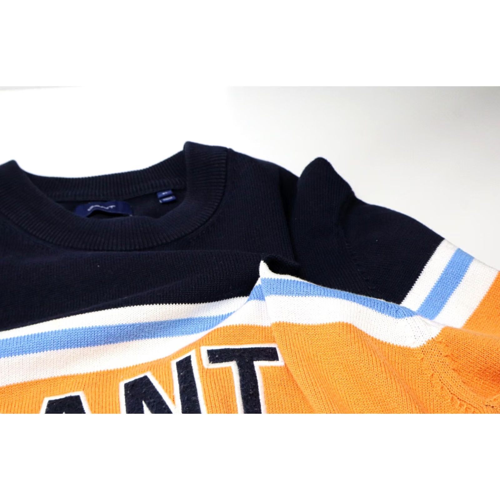 Gant GANT Jumper Multicolor Logo Crew Neck Pullover XL Knitted Men’s Jumper Size US XL / EU 56 / 4 - 5 Thumbnail