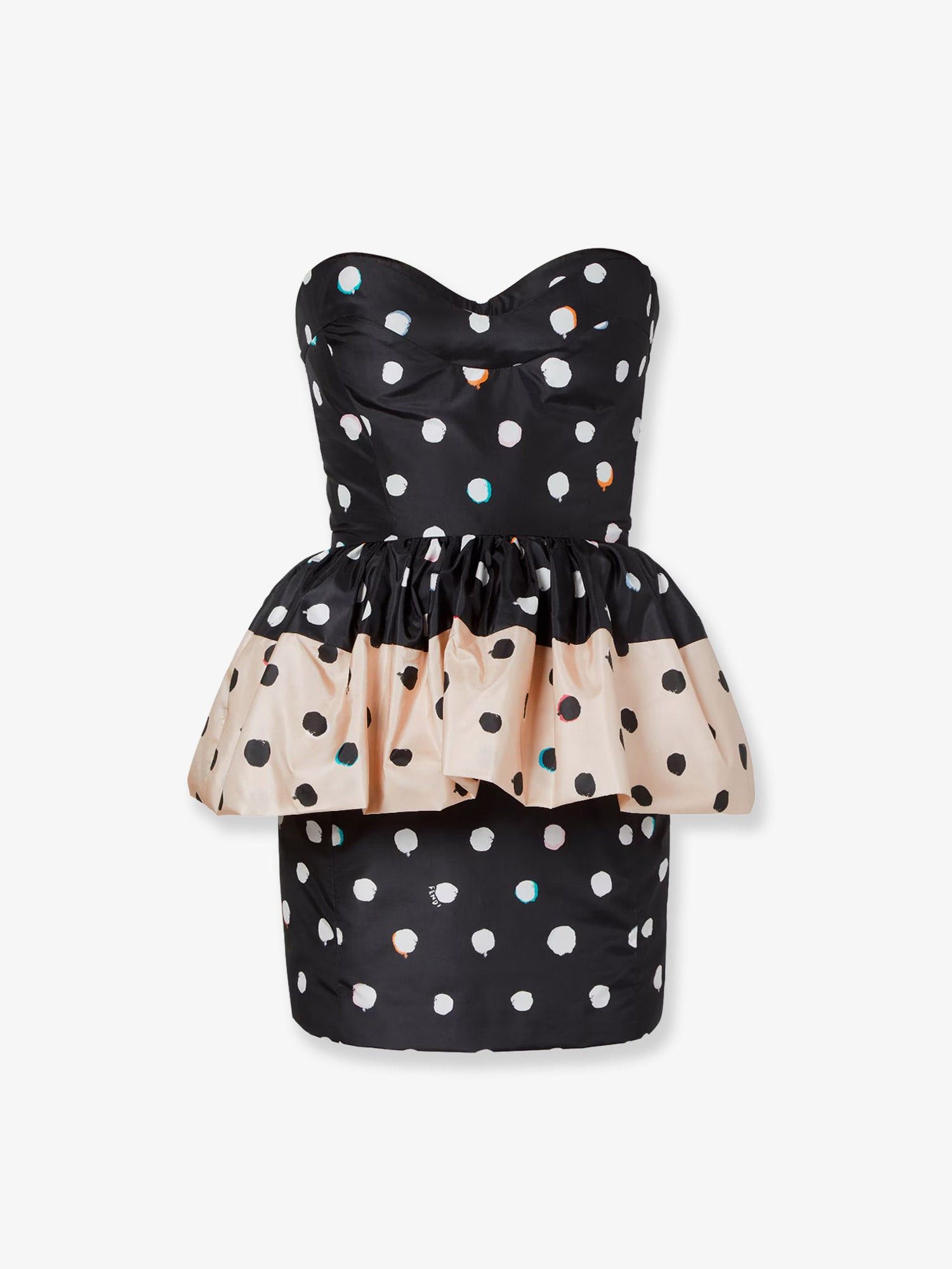 Fendi Falena Dots taffeta' bustier dress IT 42 - USA Tariffs Included Size M / US 6-8 / IT 42-44 - 1 Thumbnail