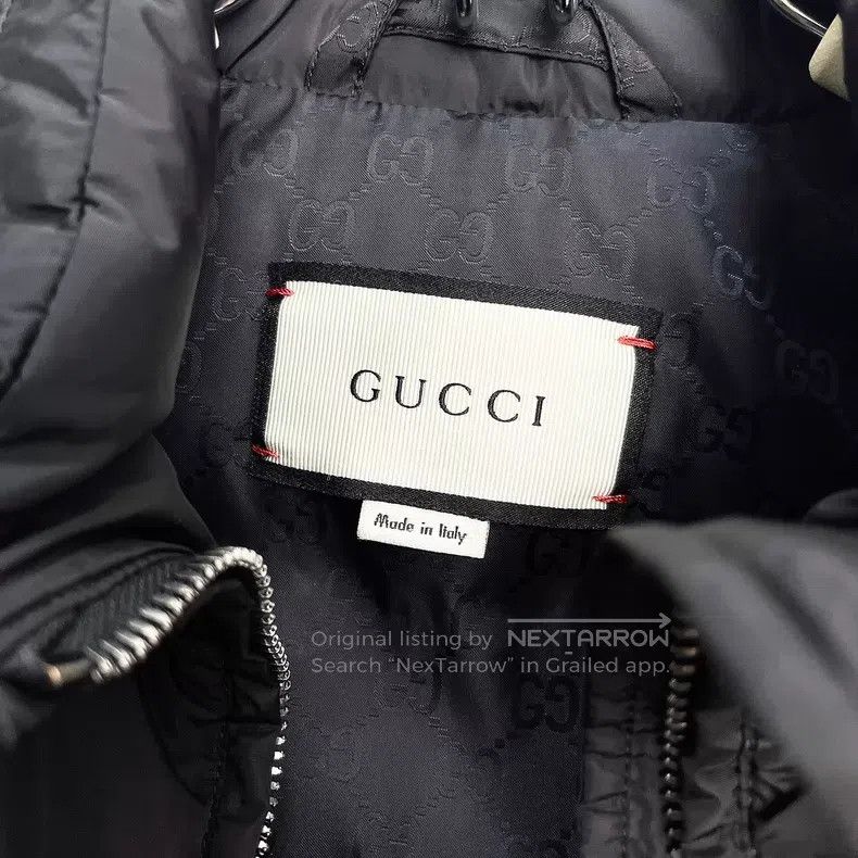 Gucci Gucci Black down vest full of printed logo Size S / US 4 / IT 40 - 7 Thumbnail