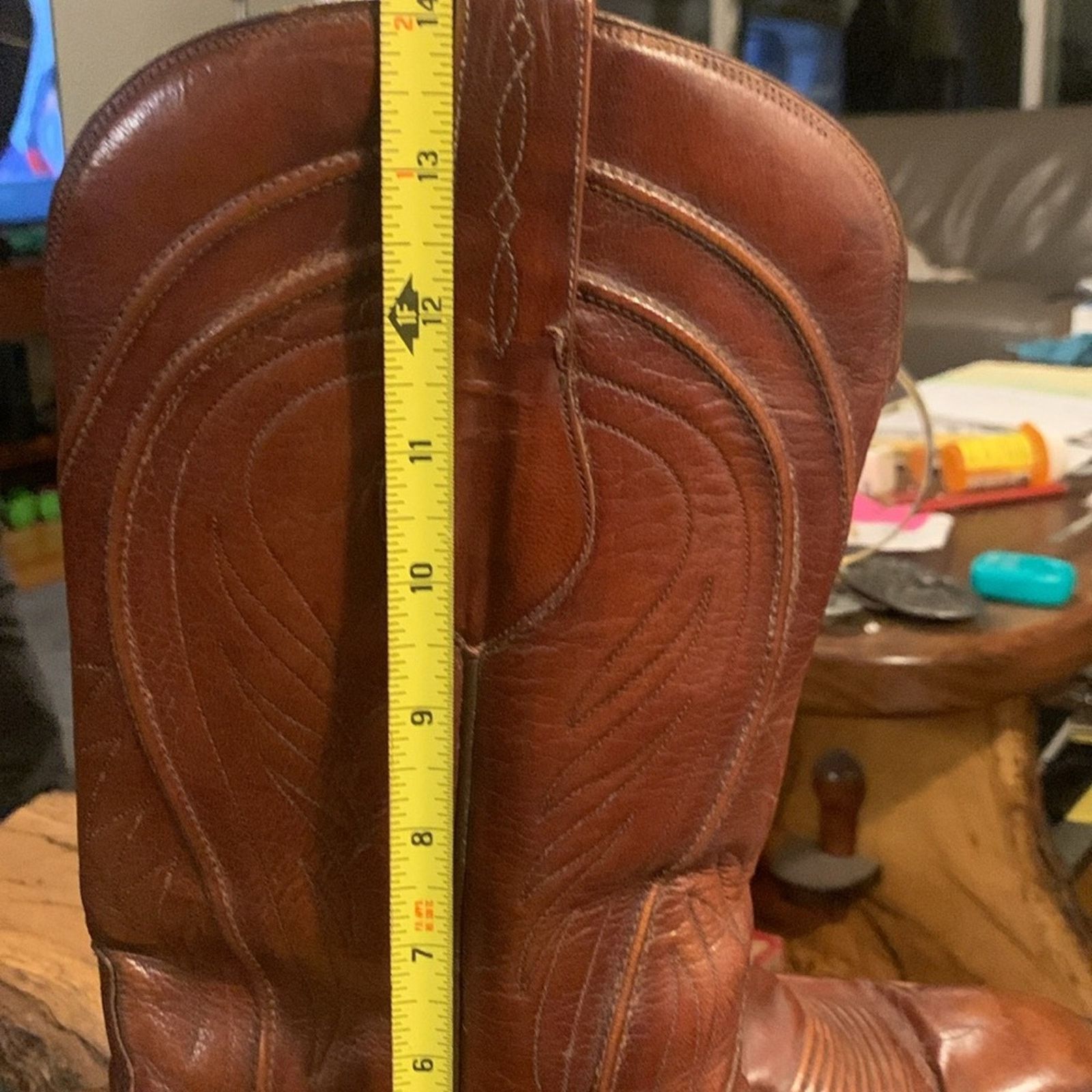 Lucchese Lucchese brown tooled and stitched cowboy boots Size US 10 / EU 43 - 13 Thumbnail