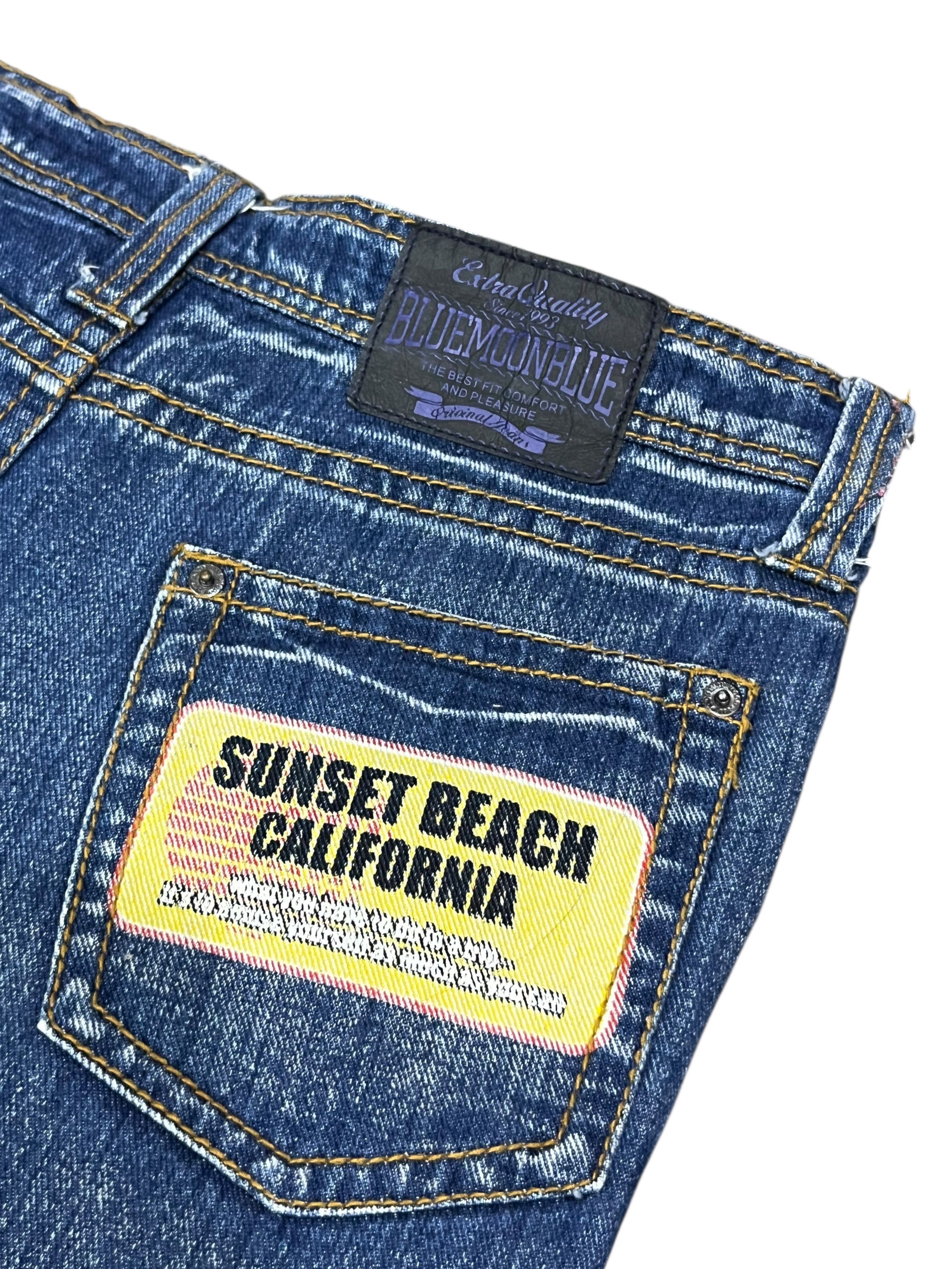 Japanese Brand 🏄Vtg BMB California Beach Surf Multi Patches Printed Denim Size US 30 / EU 46 - 9 Thumbnail