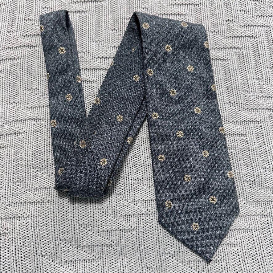 Corneliani Corneliani gray floral motif silk tie Size ONE SIZE - 1 Thumbnail