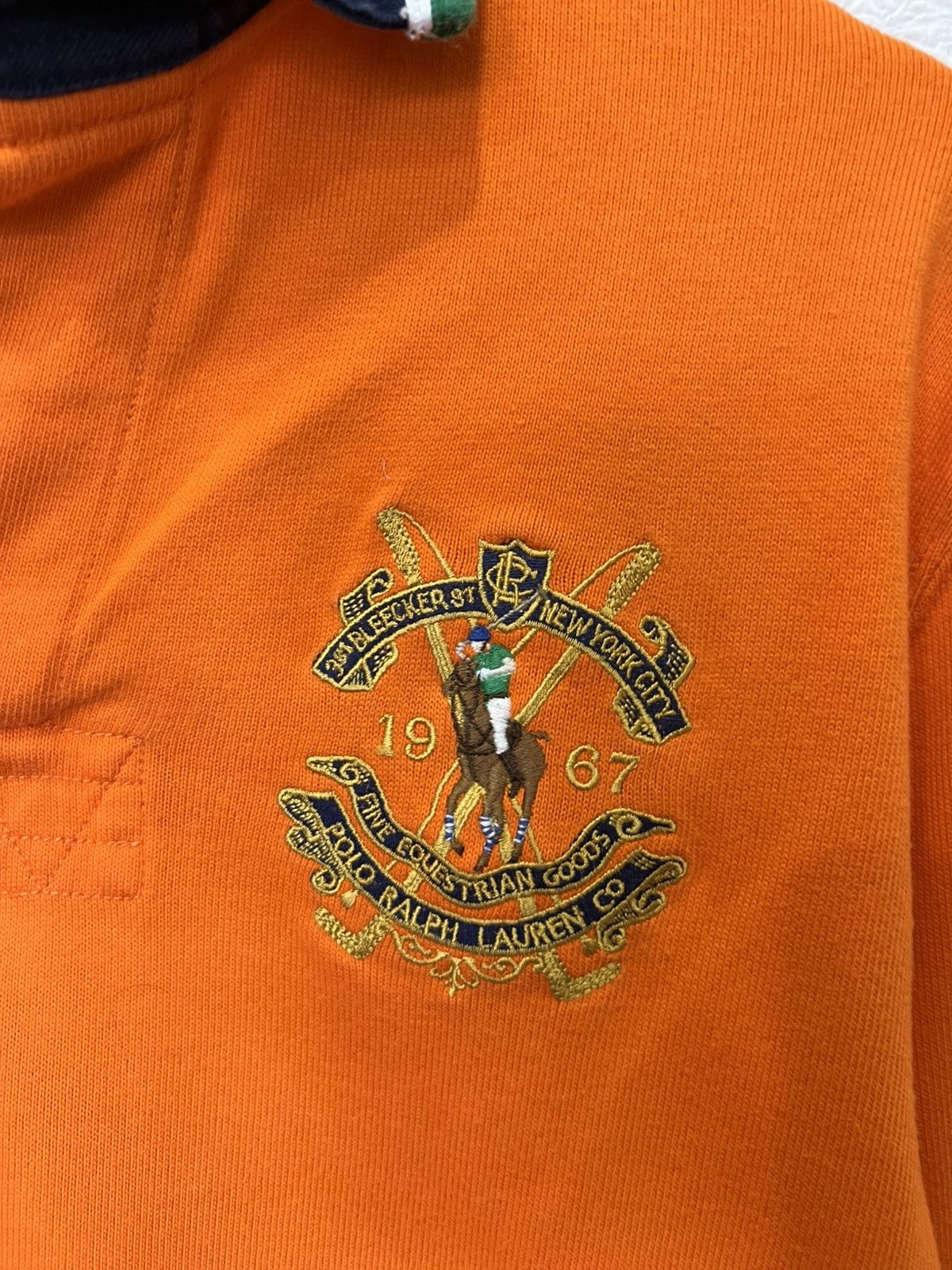 Polo Ralph Lauren Polo Ralph Lauren Orange Rugby Shirt Polo Sweatshirt Vintage Size US M / EU 48-50 / 2 - 4 Thumbnail