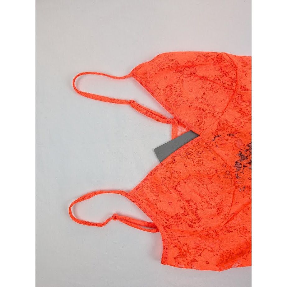 Balenciaga o1rshd1 Stretch Lace Short Dress in Fluo Orange Size M / US 6-8 / IT 42-44 - 6 Thumbnail