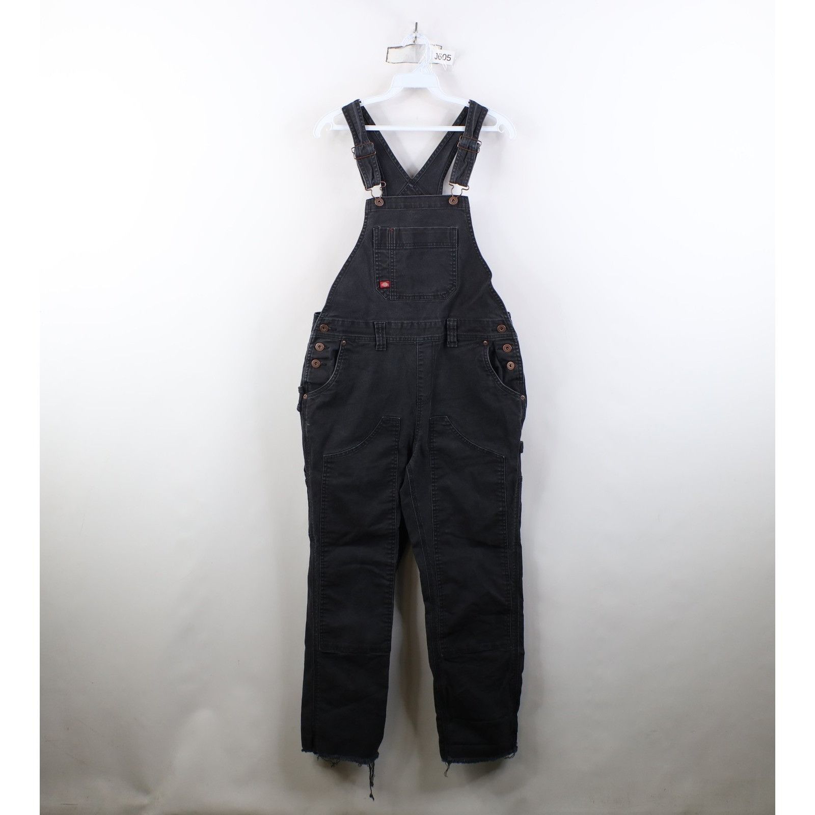Dickies Vintage Y2K Dickies Distressed Cut Off Canvas Overalls Size 26" / US 2 / IT 38 - 1 Thumbnail