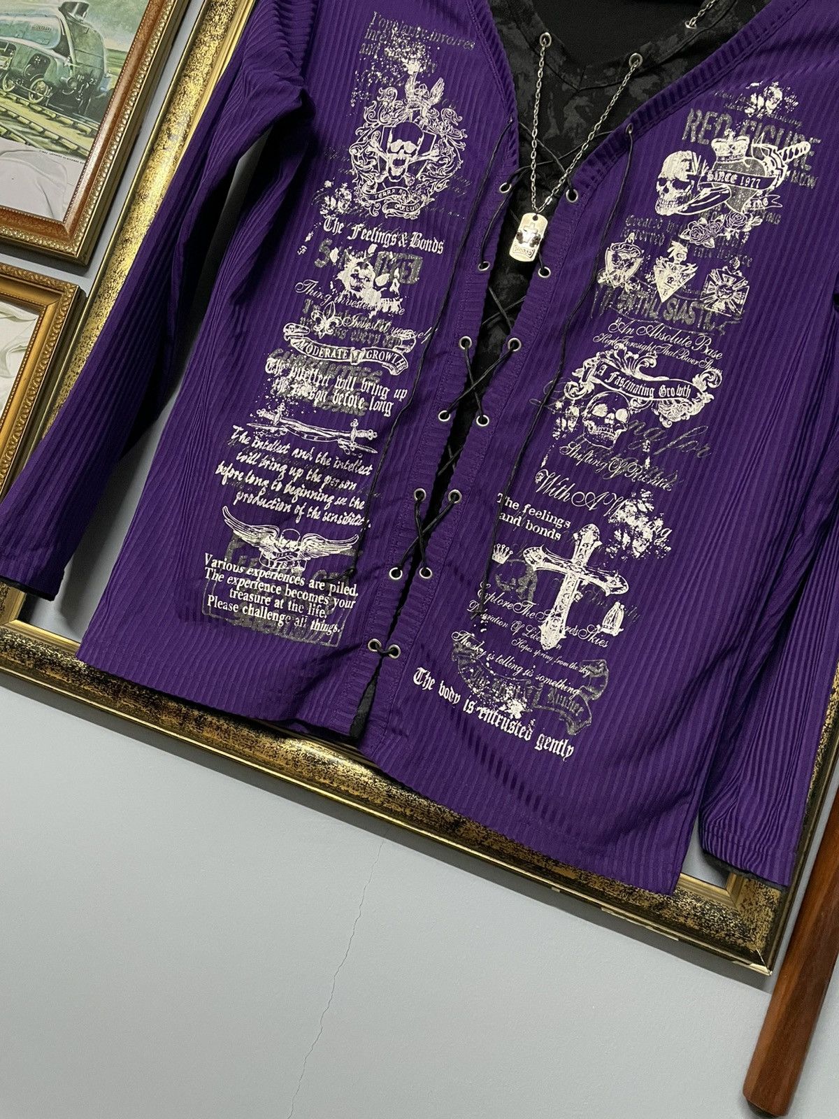 GOA Vintage 1990s Japan Designer Time Step Iconic Punk Chain Tee Size US M / EU 48-50 / 2 - 4 Thumbnail