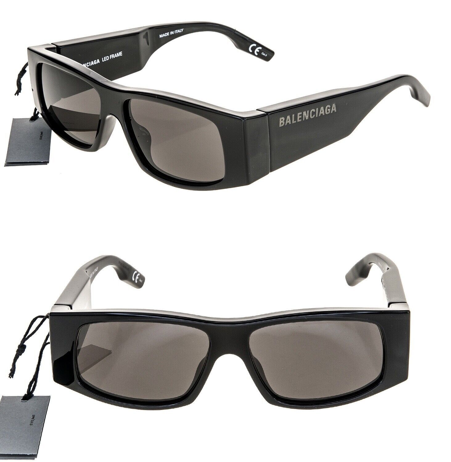 image of Balenciaga Led Logo Frame 0100 Black Fashion Bb0100S 001, Women's