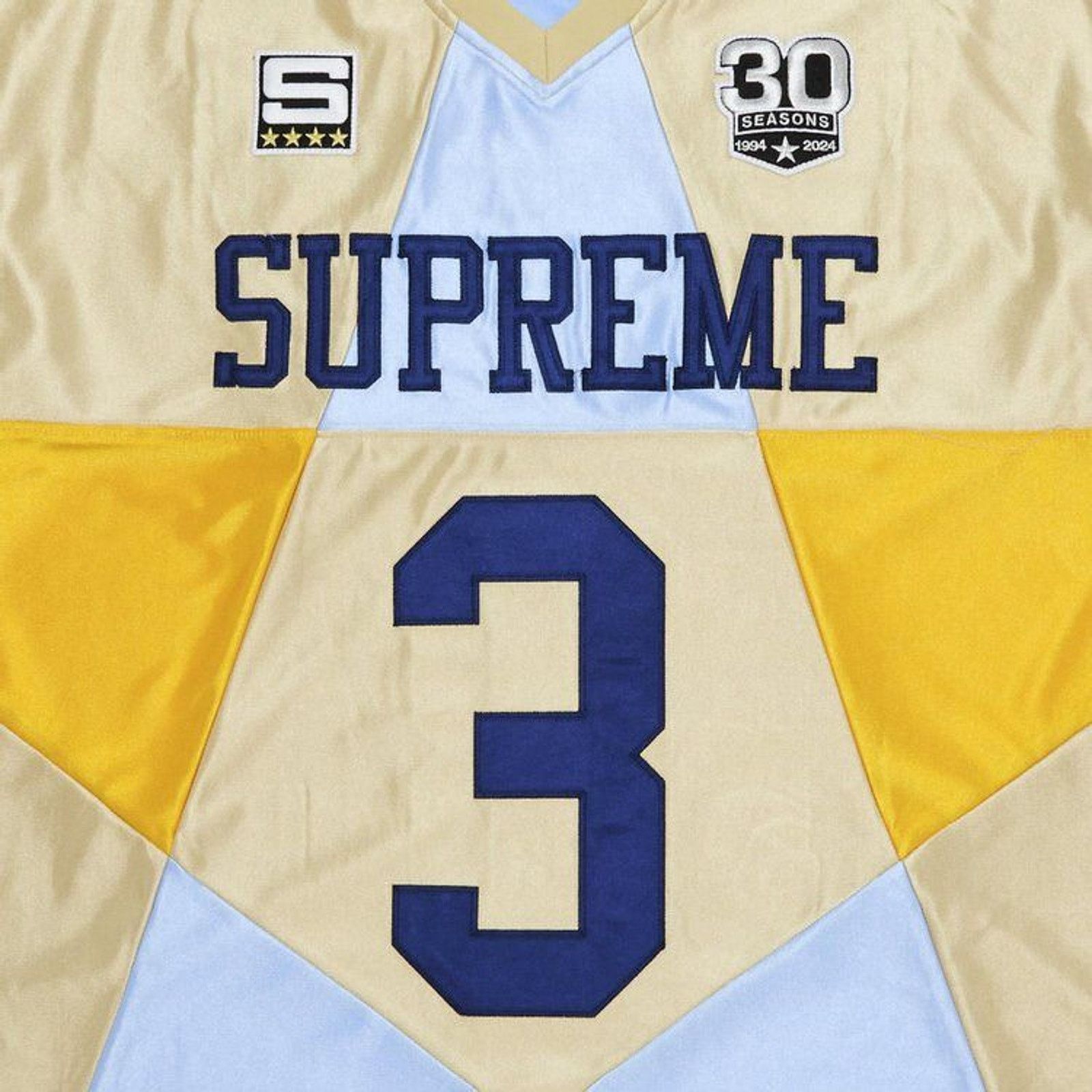 Supreme Supreme Star Football Jersey Gold – Size XL – Brand New Size US XL / EU 56 / 4 - 6 Thumbnail