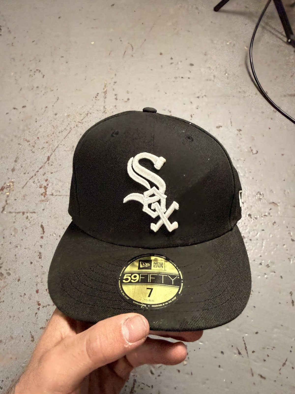 New Era White Sox Classic Black Fitted Size ONE SIZE - 1 Thumbnail