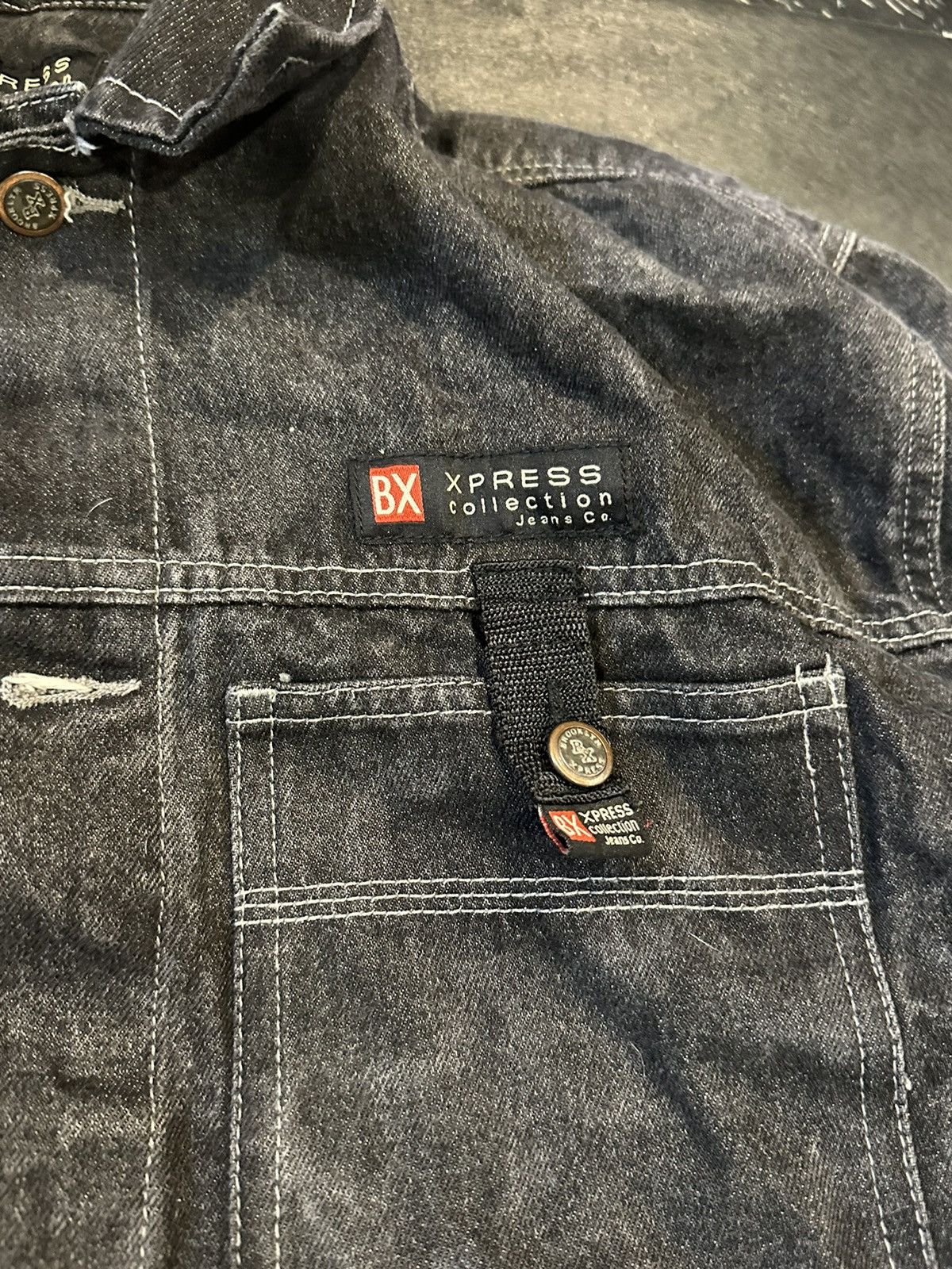 Other × Vintage Xpress Collection Tactical Black Denim Jacket Size US L / EU 52-54 / 3 - 3 Thumbnail