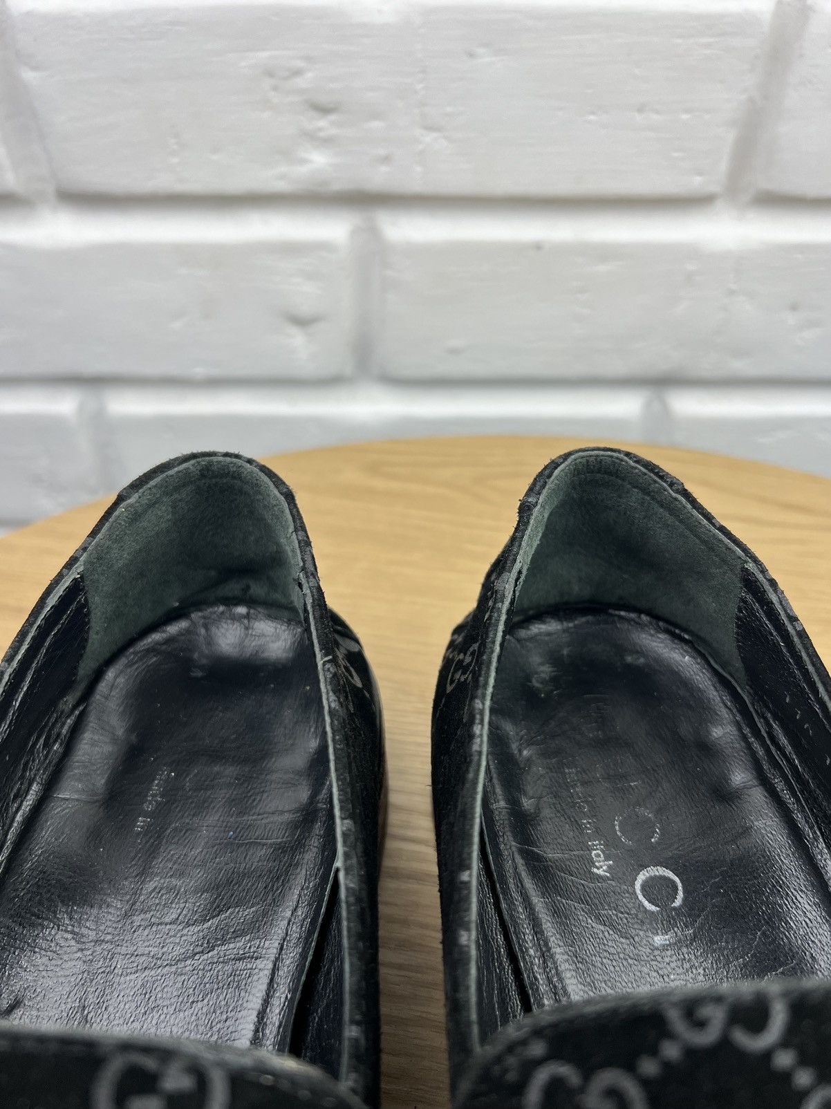 Gucci GUCCI Loafers Suede Shoes GG Monogram Canvas Black Men’s Size US 8 / EU 41 - 18 Thumbnail