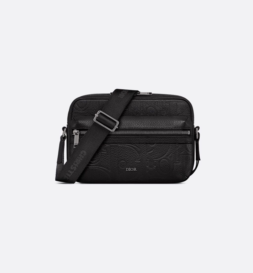 Dior Rider 2.0 Zipped Messenger Bag 1Espo340Llg_H00N in Black, Men's