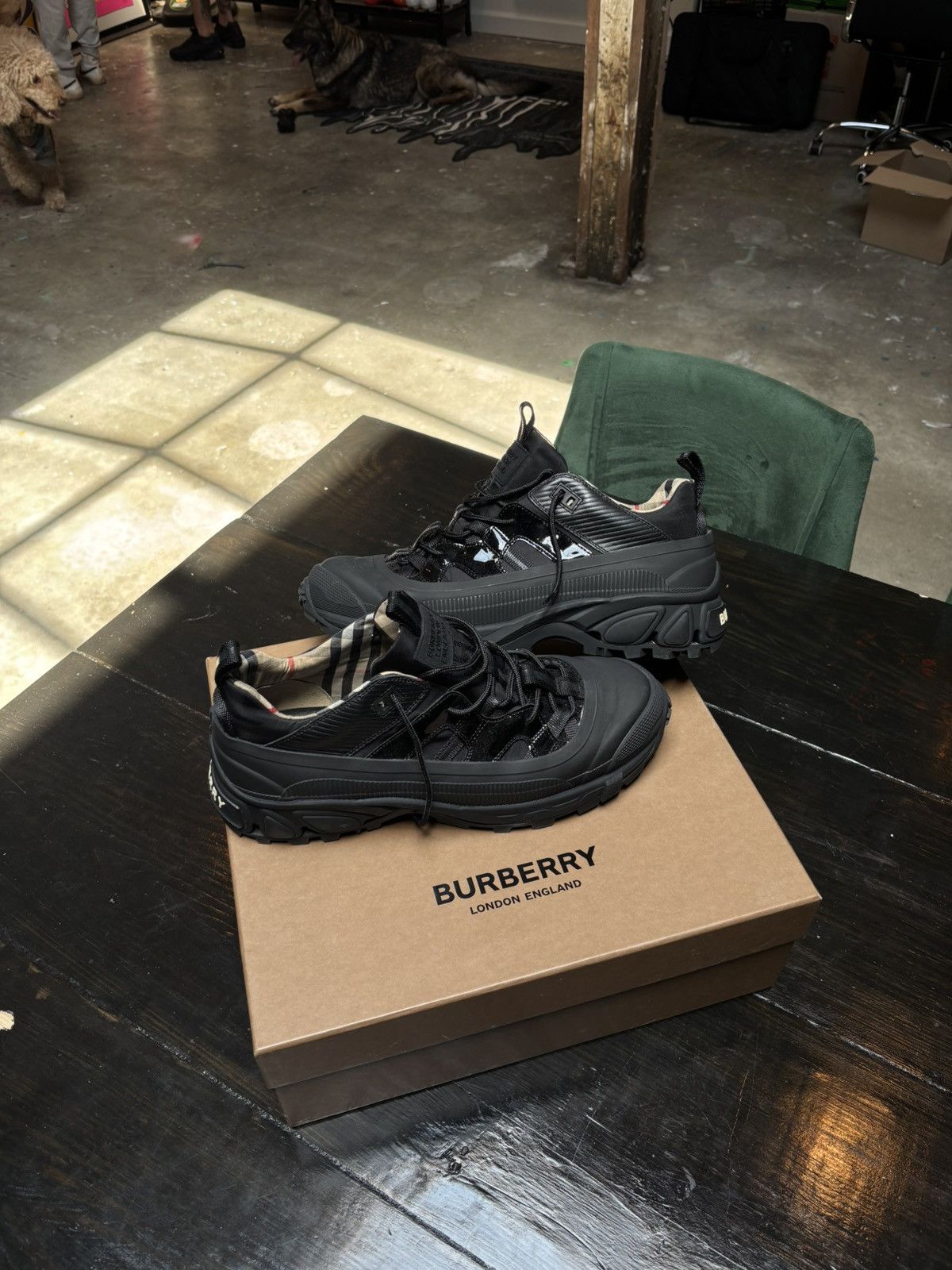 Burberry Burberry Arthur sneaker black patent leather Size US 12 / EU 45 - 1 Thumbnail