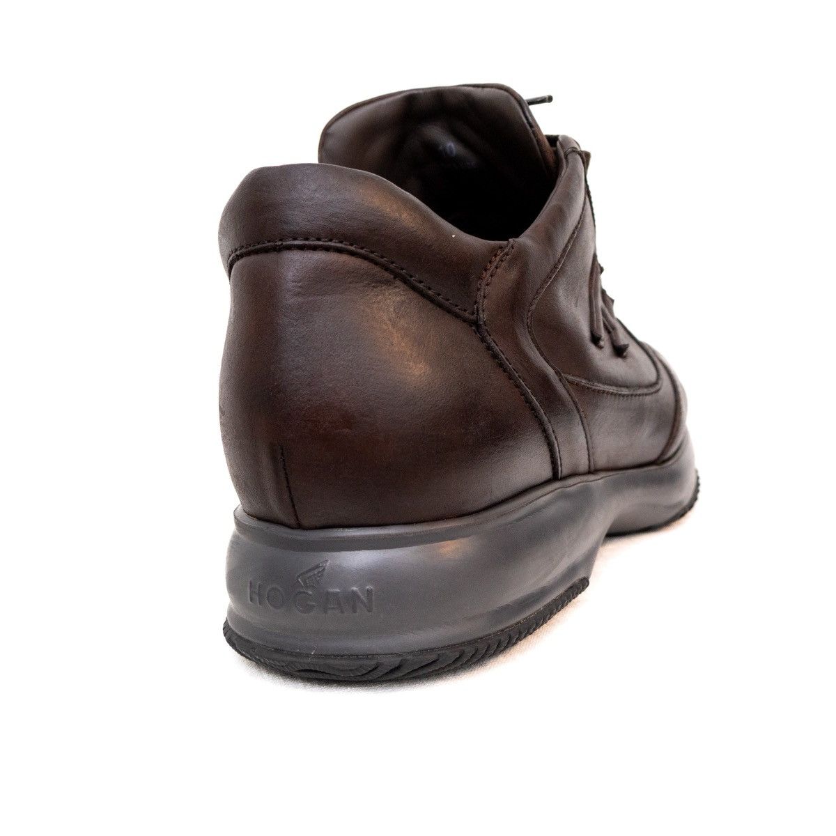 Hogan Hogan Interactive Men’s Brown Leather Sneakers – Size US 10 Size US 10 / EU 43 - 10 Thumbnail