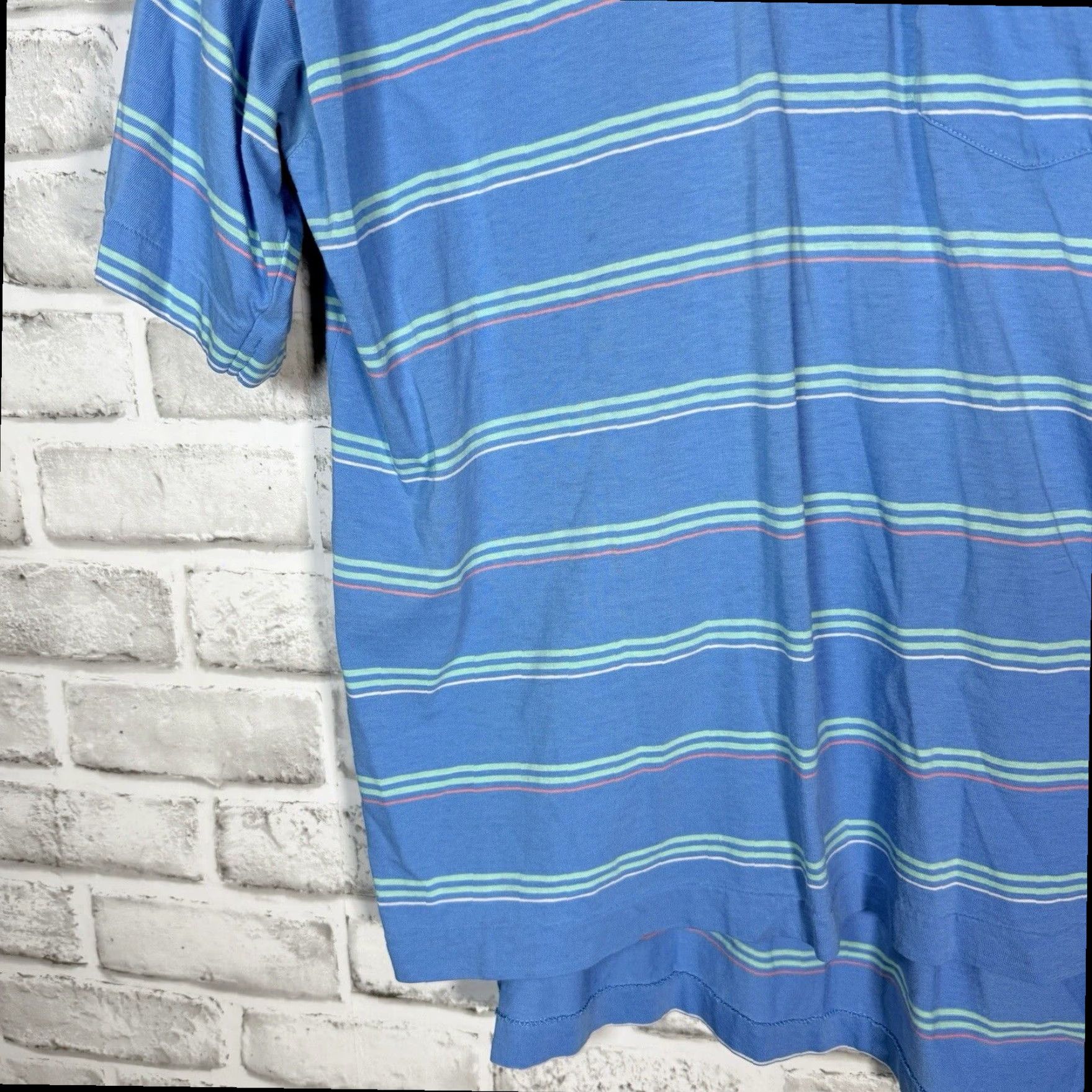 Lacoste VINTAGE Lacoste Striped Polo Shirt Mens Medium Blue 100% Cotton Regular Size US M / EU 48-50 / 2 - 3 Thumbnail