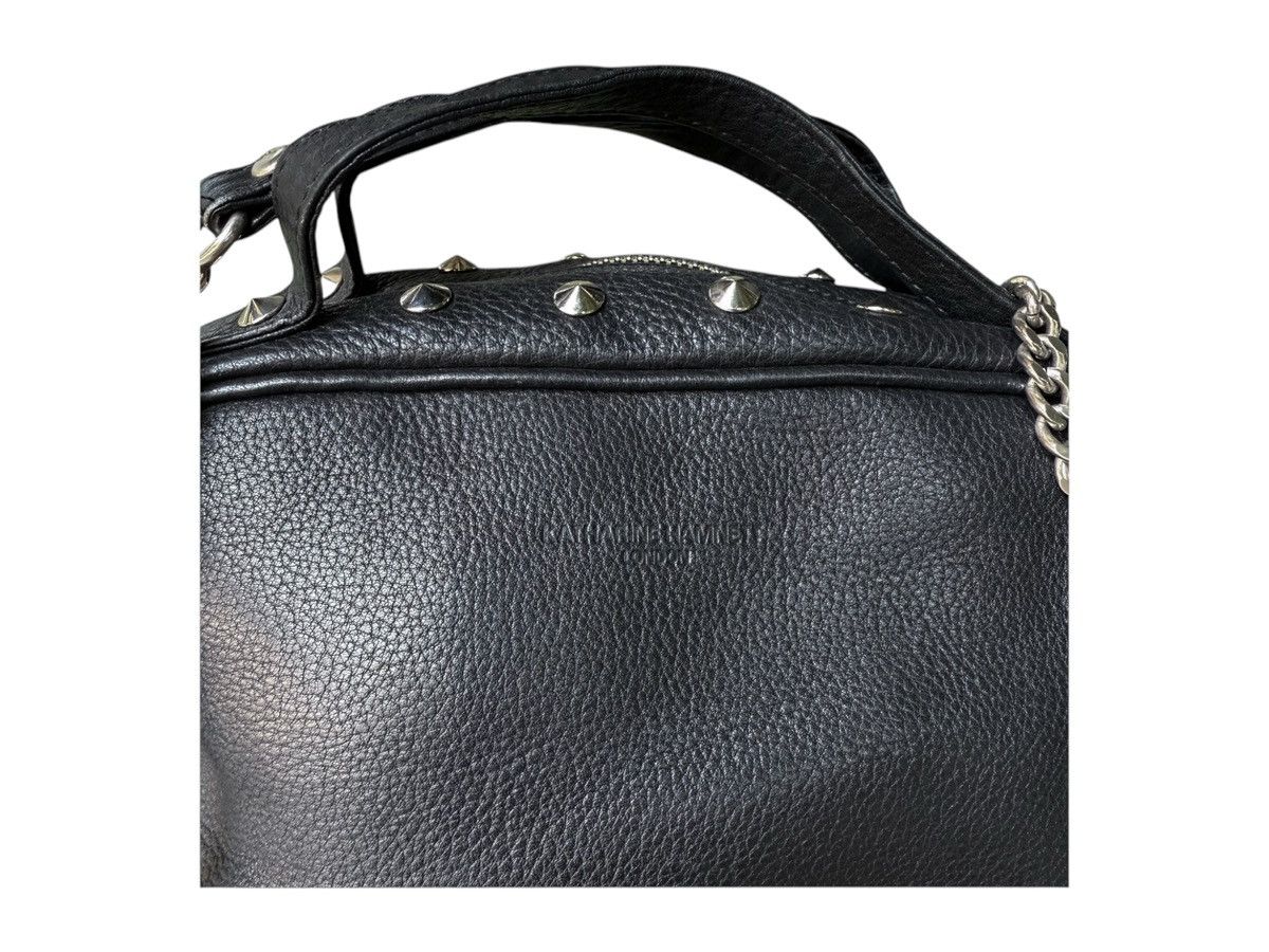 Katharine Hamnett London VINTAGE KATHARINE HAMNETT Logo Studded Leather 2 Way Bag Size ONE SIZE - 3 Thumbnail