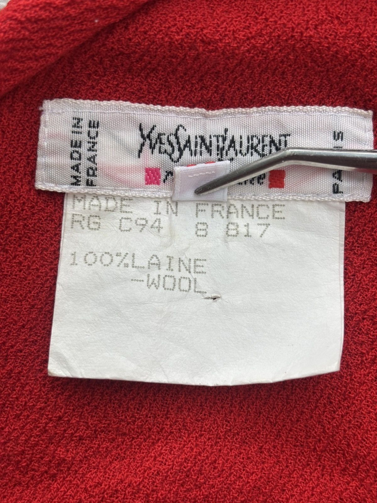 Yves Saint Laurent F/W 1994- Rive Gauche Couture- YSL- Asymmetrical Top Size XS / US 0-2 / IT 36-38 - 13 Thumbnail