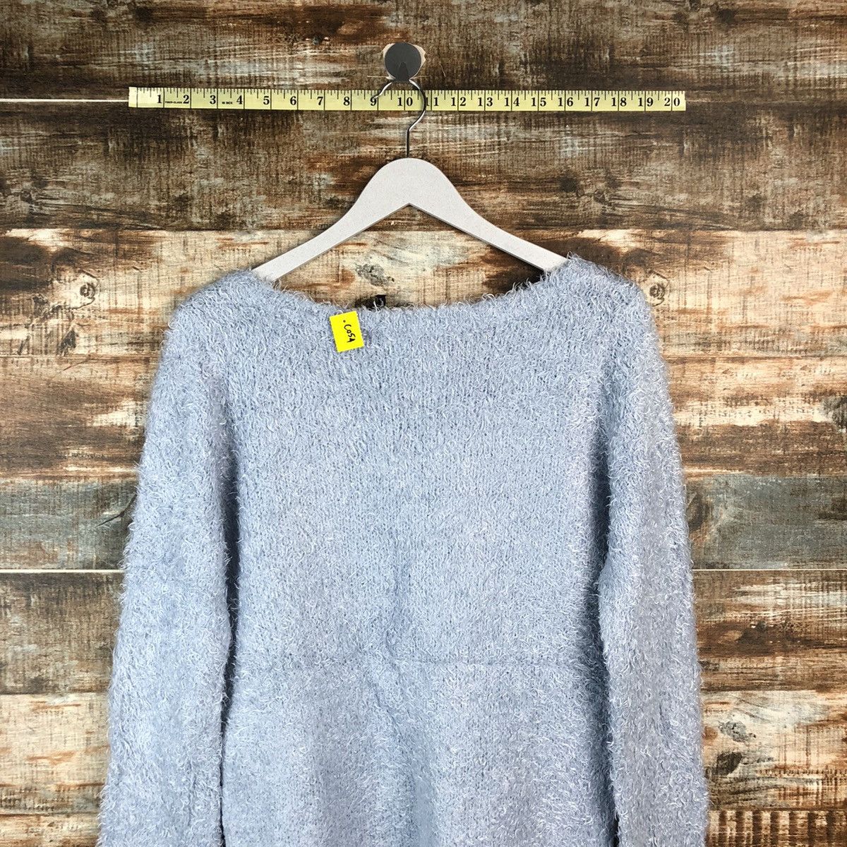 Homespun Knitwear × Japanese Brand DLL Double Focus Blue shaggy fur mohair Knitwear #C054 Size US L / EU 52-54 / 3 - 13 Thumbnail