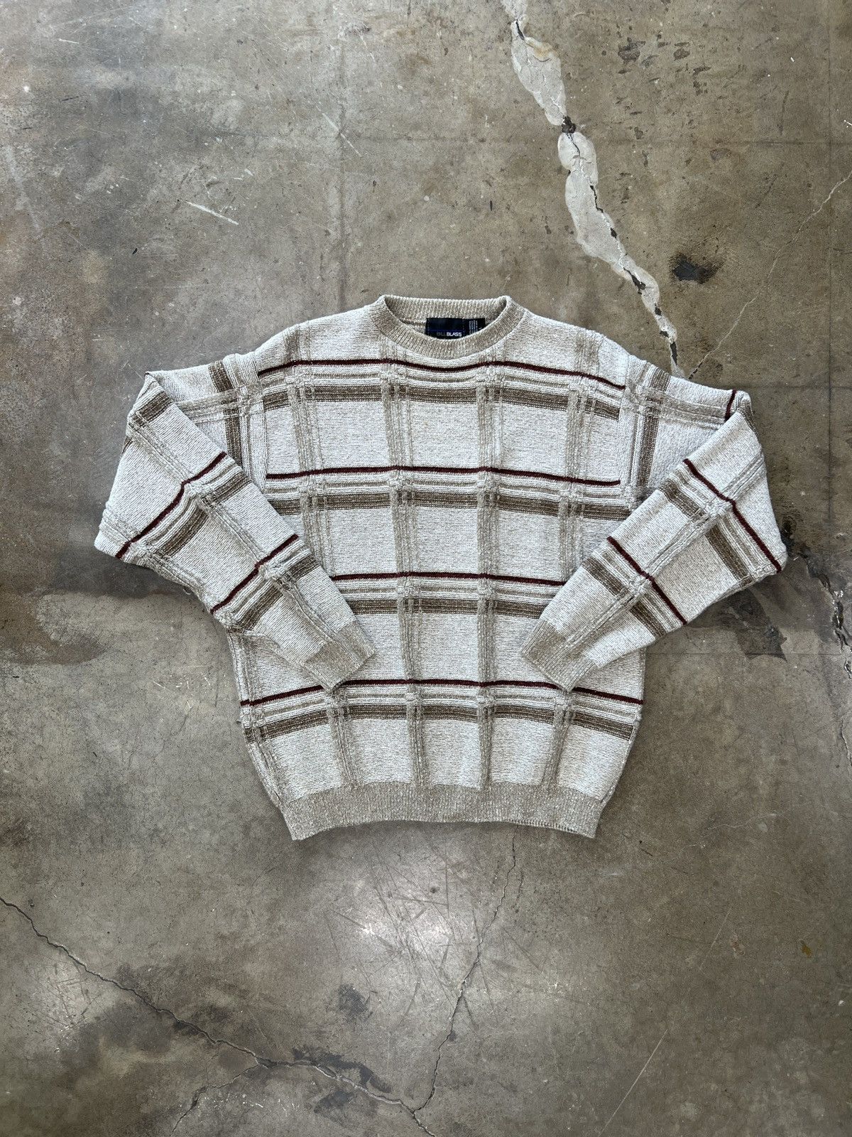 Vintage Vintage 90s Bill Bass Woven Knit Sweater Large Size US L / EU 52-54 / 3 - 2 Thumbnail