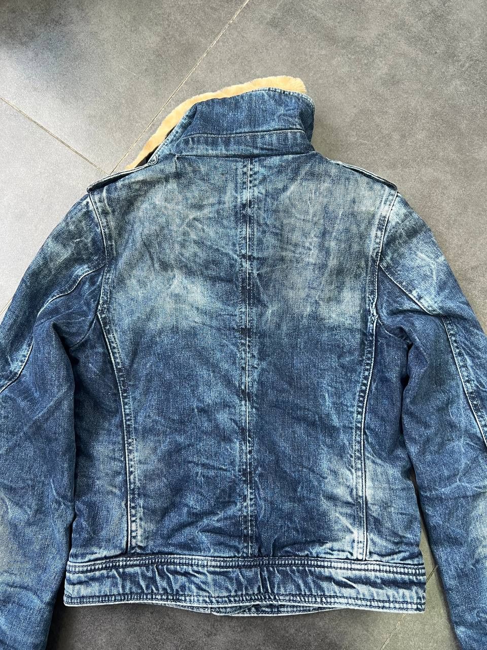 Diesel Crazy DIESEL Vintage Faux Fur Sherpa Washed Denim Jacket Size S / US 4 / IT 40 - 14 Thumbnail