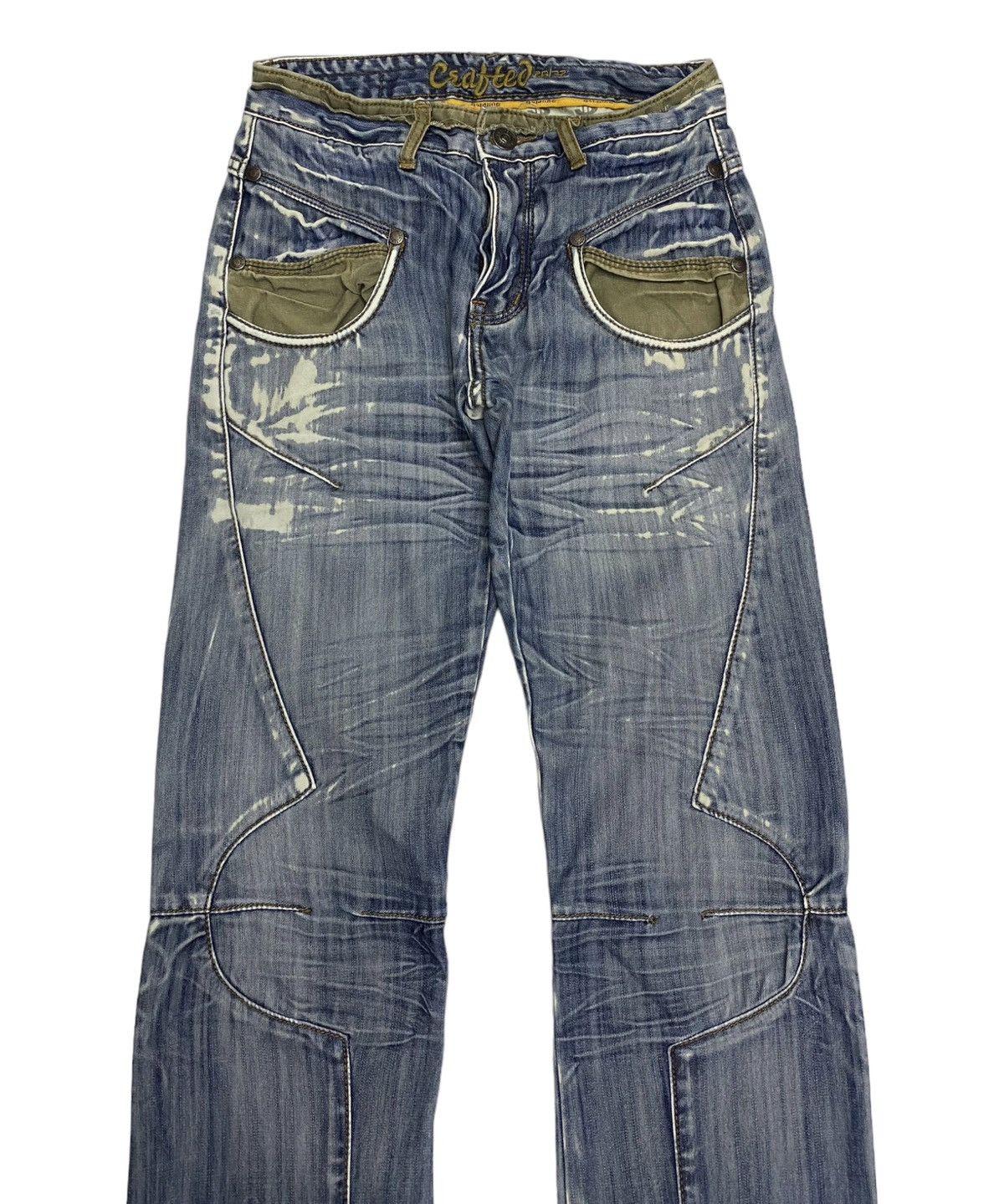 Kapital SICK🔥GOLDLINE DISTRESSED DENIM RARE UNDERCOVER STYLE DESIGN Size US 29 - 3 Thumbnail