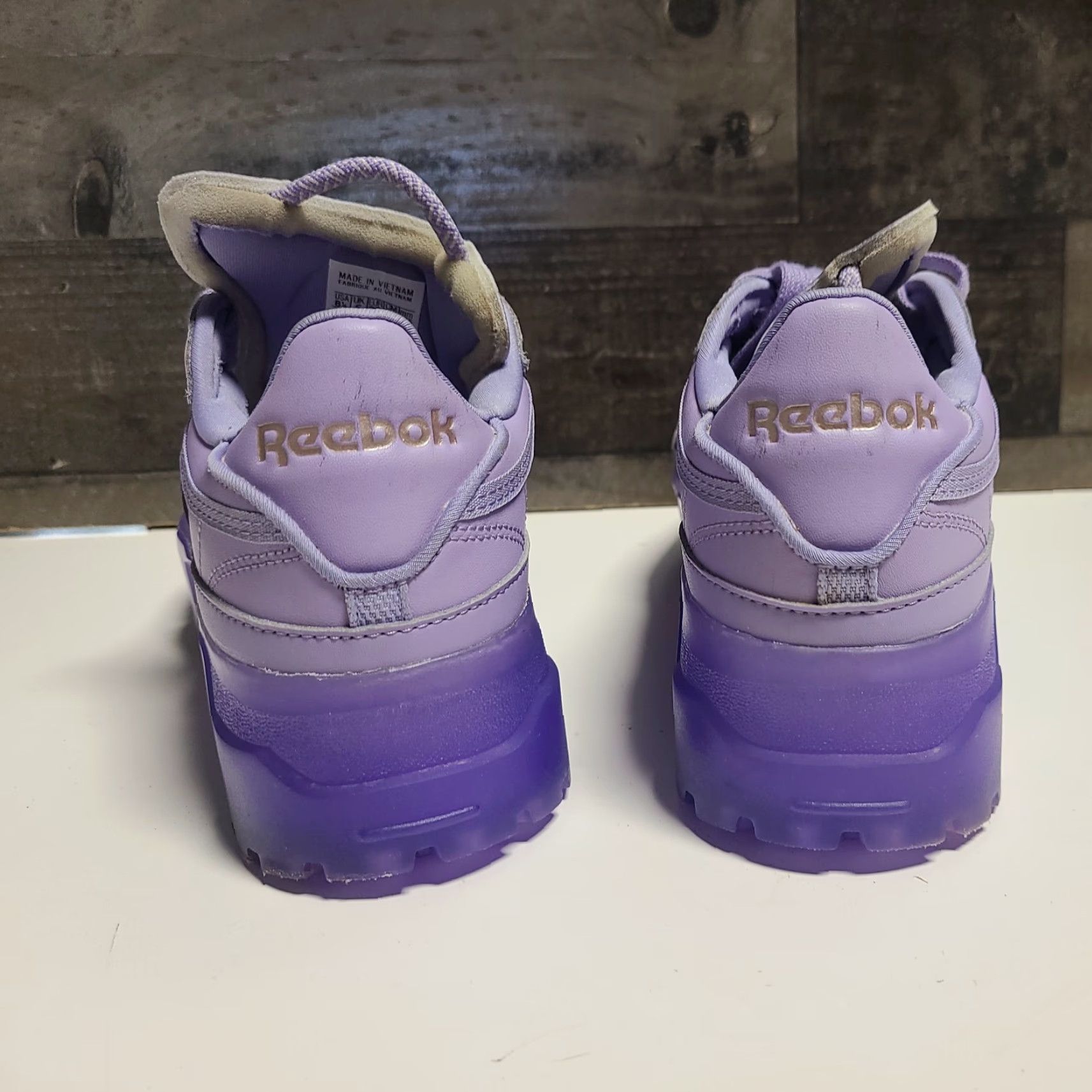 Reebok VINTAGE Reebok Club C Cardi B Purple Womens Size 8.5 GX5027 Rare Casual Shoe Gel Bottoms Size 30" / US 8 / IT 44 - 6 Thumbnail