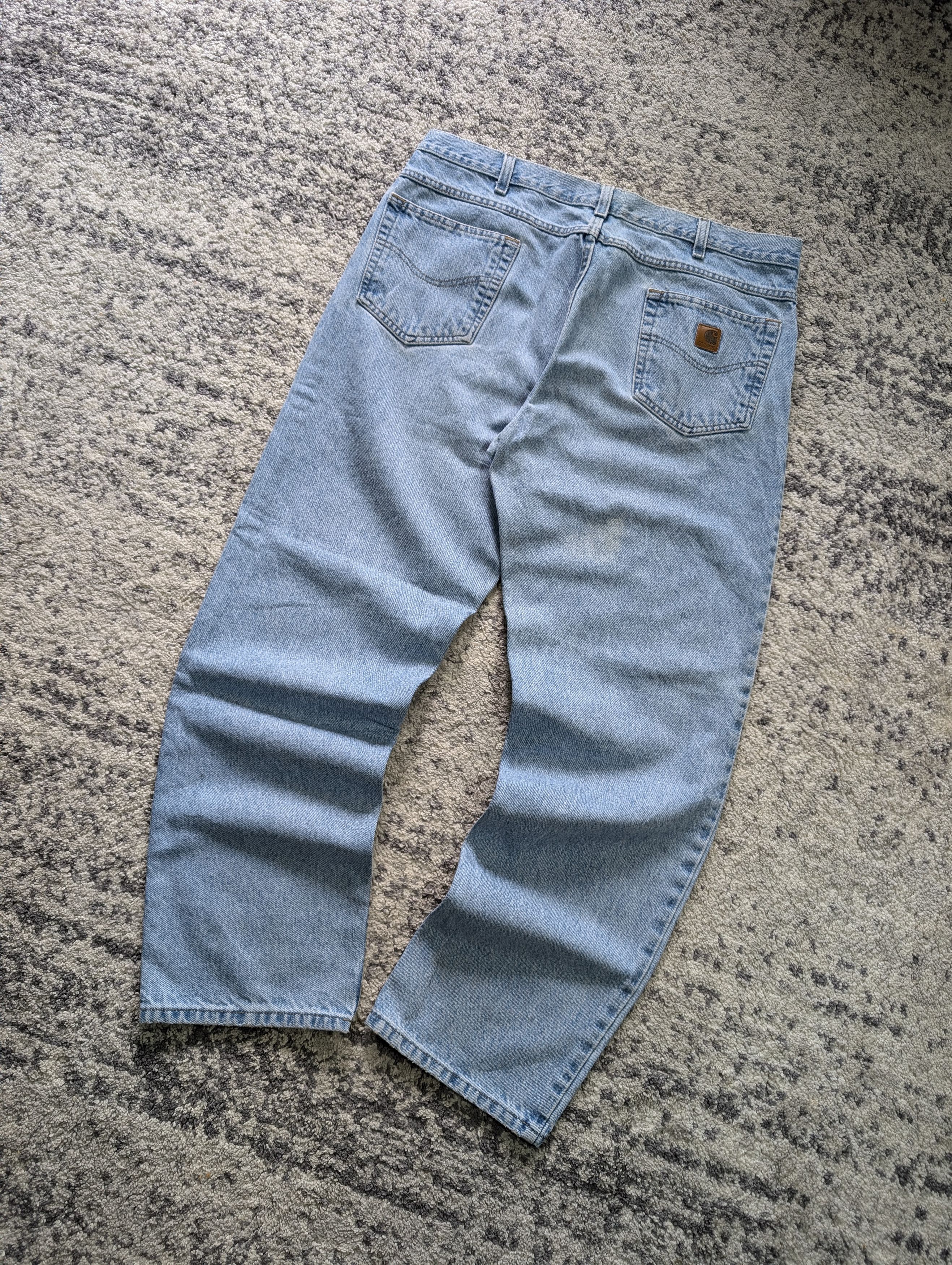 Carhartt 38x32 vntg y2k Carhartt Faded Denim Pants Size US 38 / EU 54 - 1 Thumbnail
