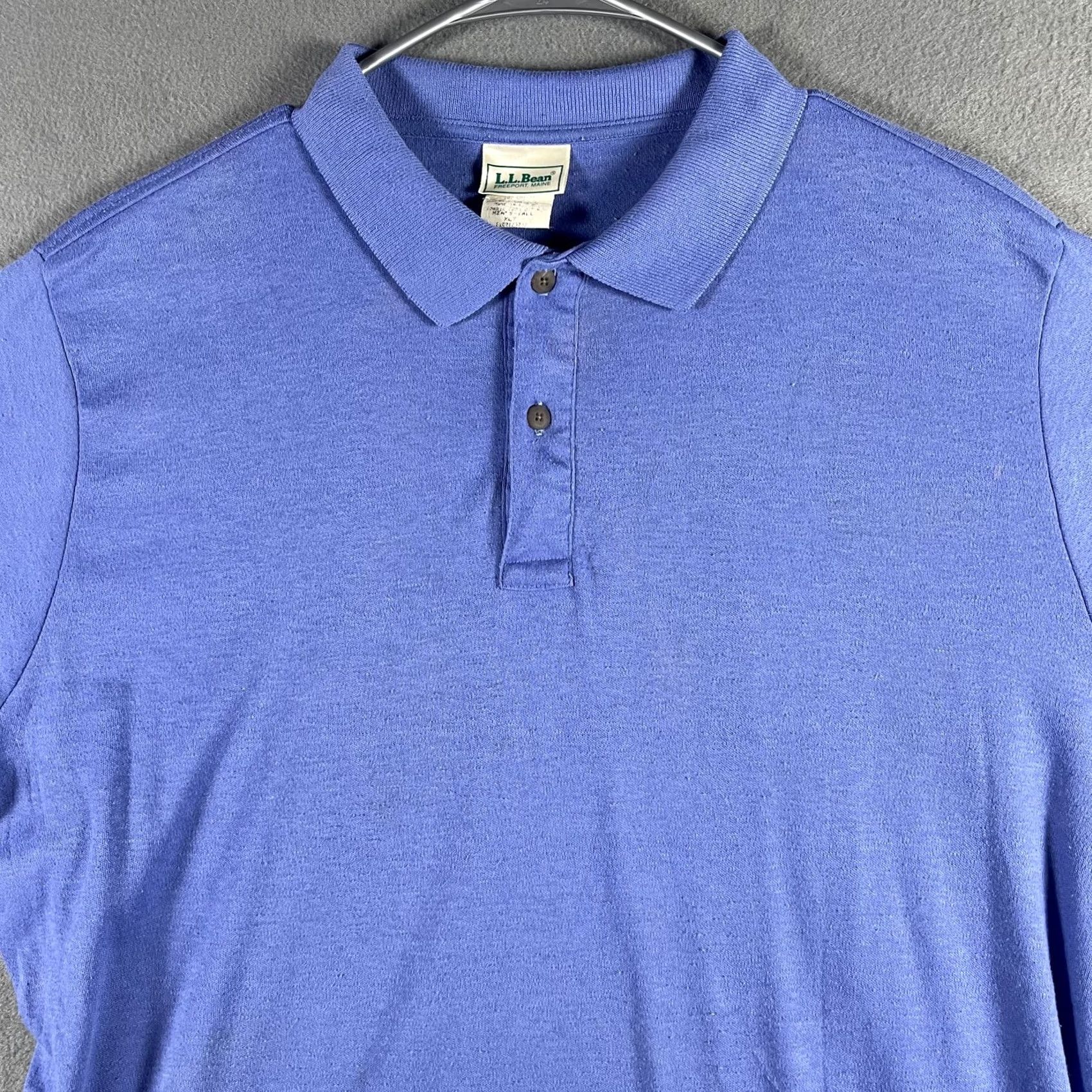 Vintage VINTAGE LL Bean Polo Shirt Mens XLT Blue Pique Short Sleeve Golf Casual Classic Fit Size US XL / EU 56 / 4 - 2 Thumbnail