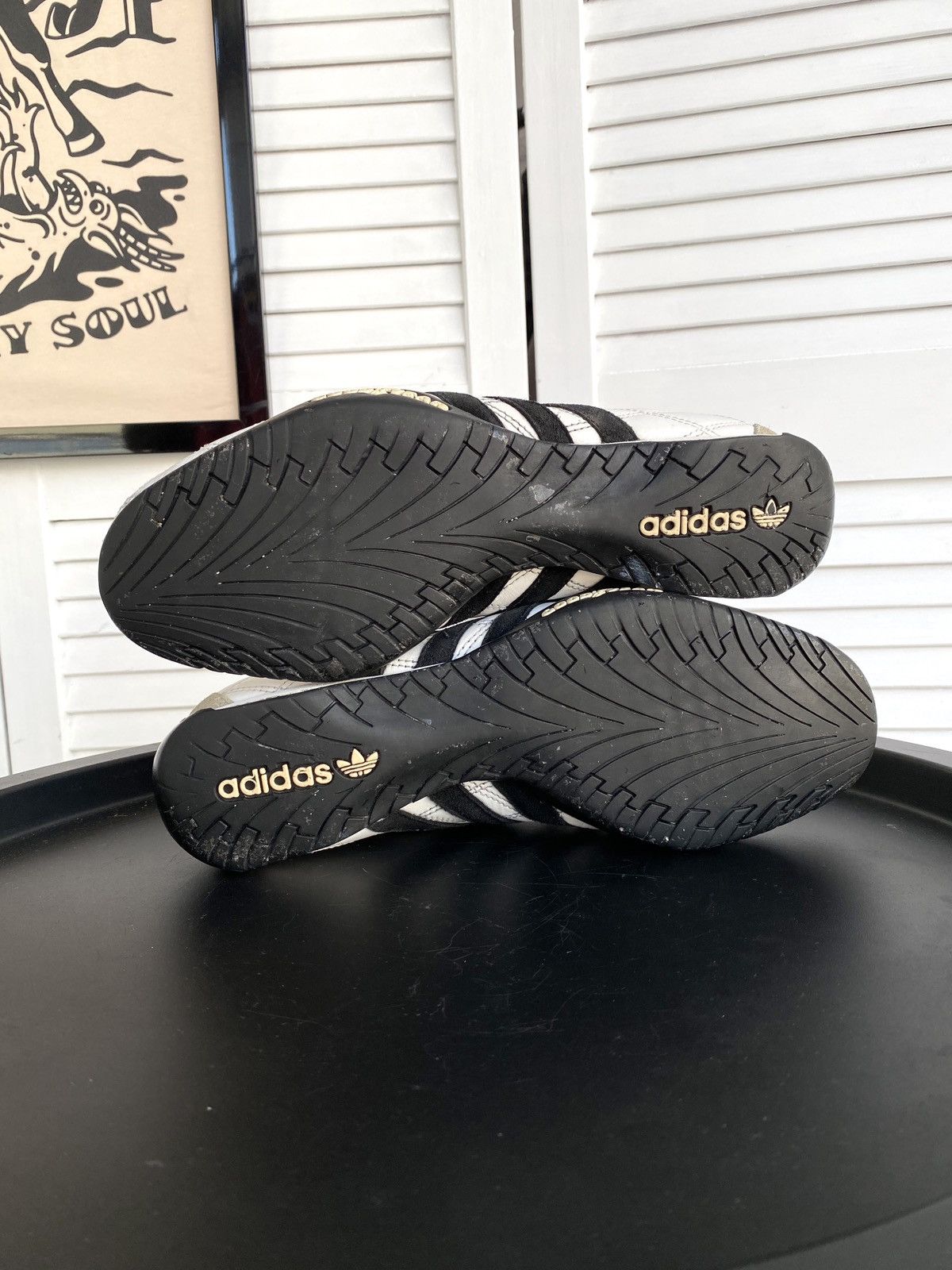 Adidas × Vintage 2004 Adidas Tuscany Good Year Leather Racing F1 Shoes Y2K Size US 8 / EU 41 - 15 Thumbnail