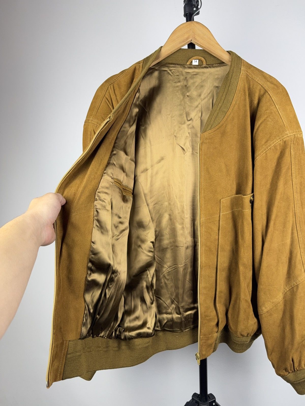 Japanese Brand Vintage 90s Cowboy Western USA Leather Bomber Flight Jacket Size US L / EU 52-54 / 3 - 8 Thumbnail