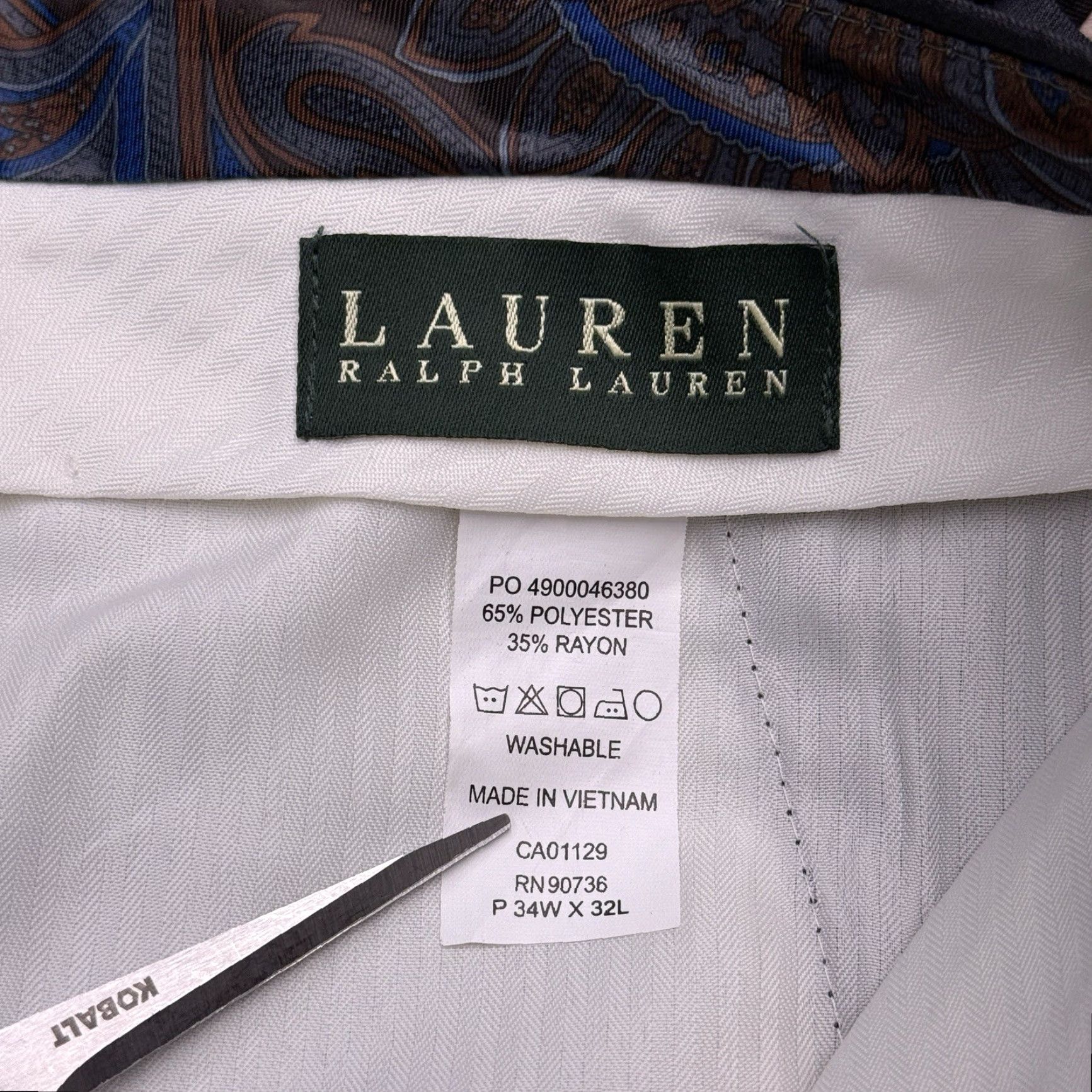 Ralph Lauren Lauren Ralph Lauren Mens Dress Pants 34x32 Gray Flat Front Size US 34 / EU 50 - 4 Thumbnail