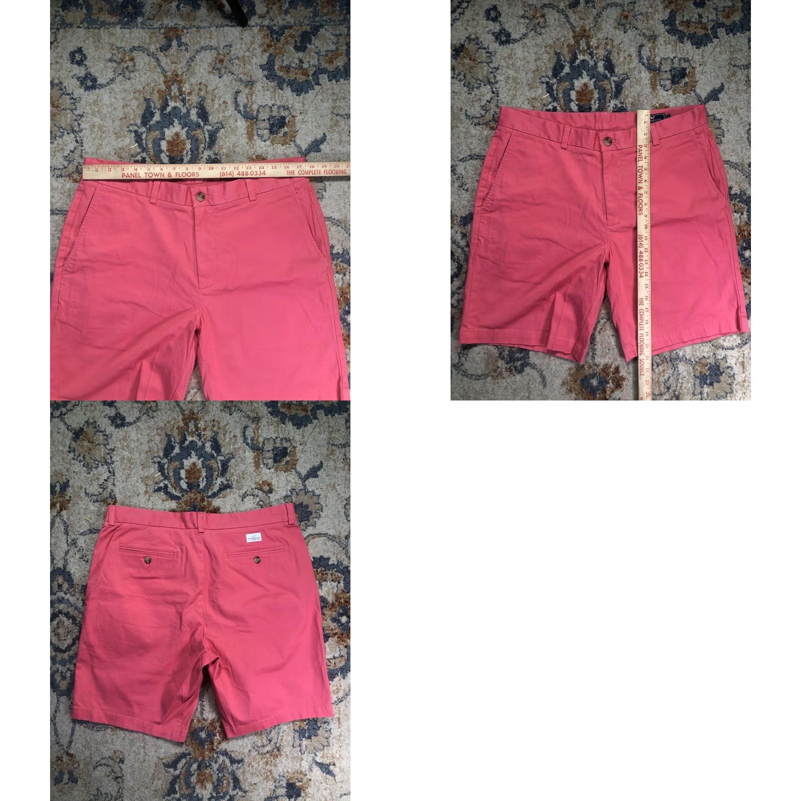 Vineyard Vines Vineyard Vines Shorts Mens 35 Pink Stretch Flat Front Chino 9 Inseam Summer Mens Size US 35 - 8 Thumbnail