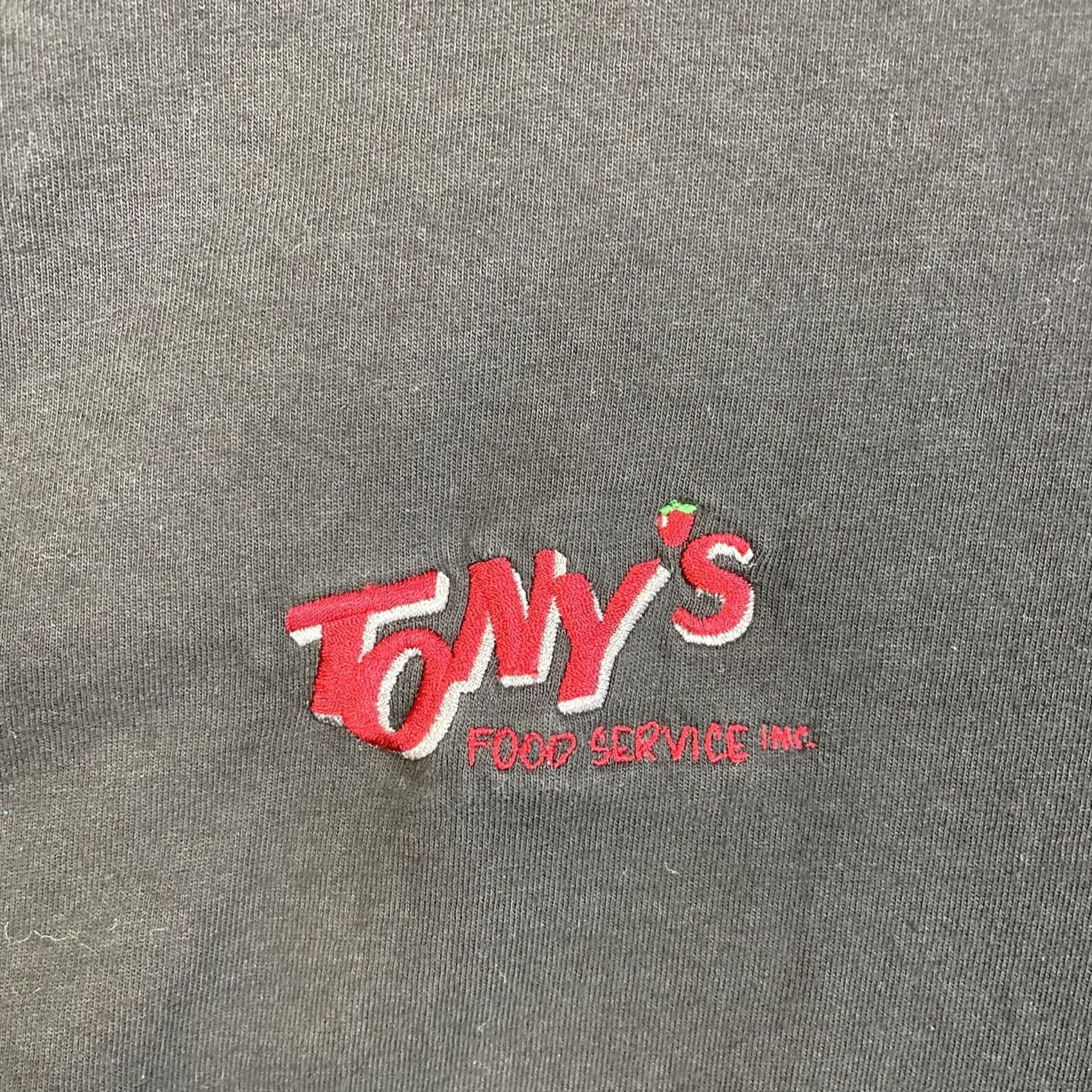 Vintage VINTAGE Batman And Robin Shirt Mens XL Black Crew Staff Movie Tonys Food Service Shirt Size US XL / EU 56 / 4 - 7 Thumbnail