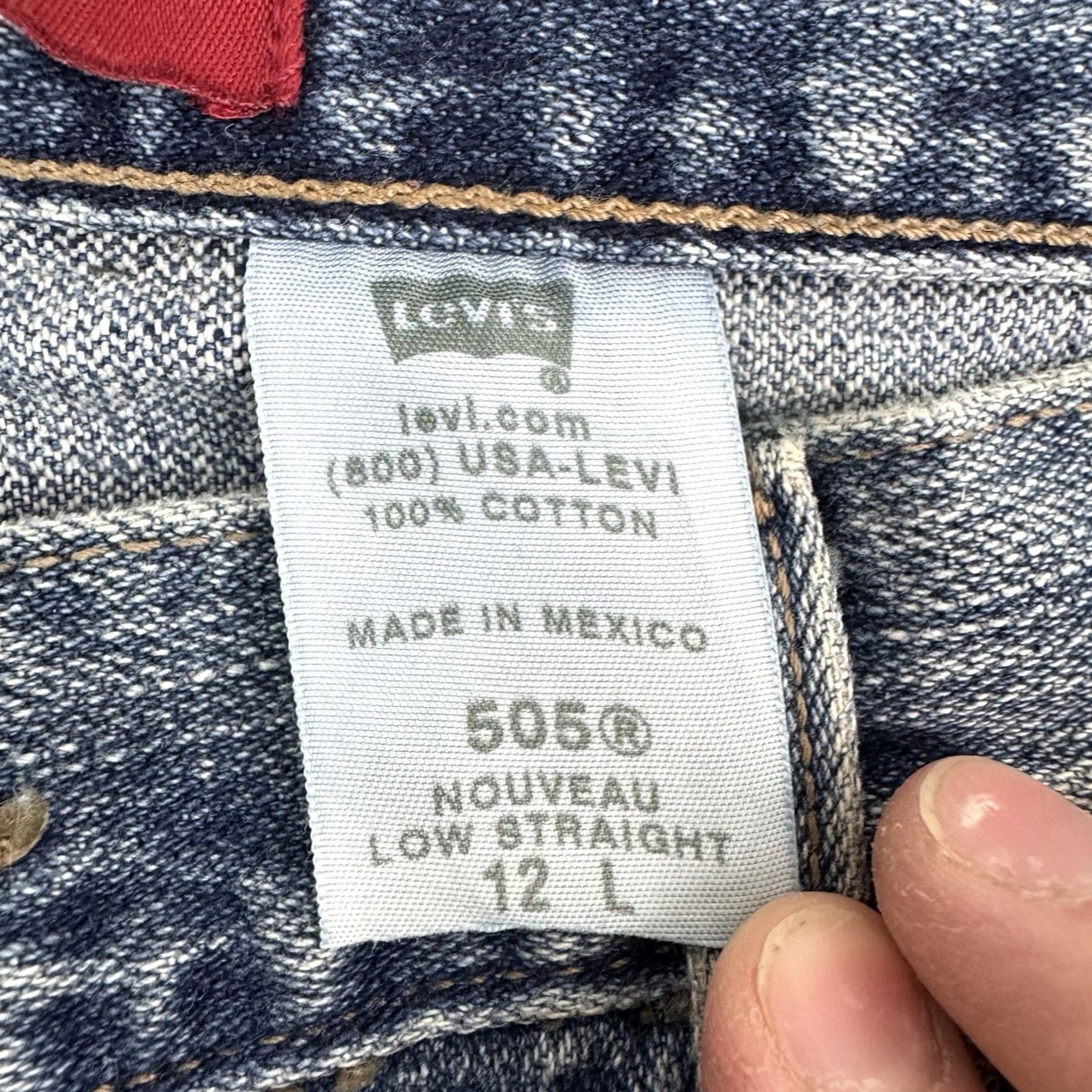 Levi's VINTAGE Levi's 505 Nouveau Straight Jeans Womens 12L 100% Cotton Hipster Y2K Blue Jeans 33.5in Womens Size 34" / US 12 / IT 48 - 6 Thumbnail