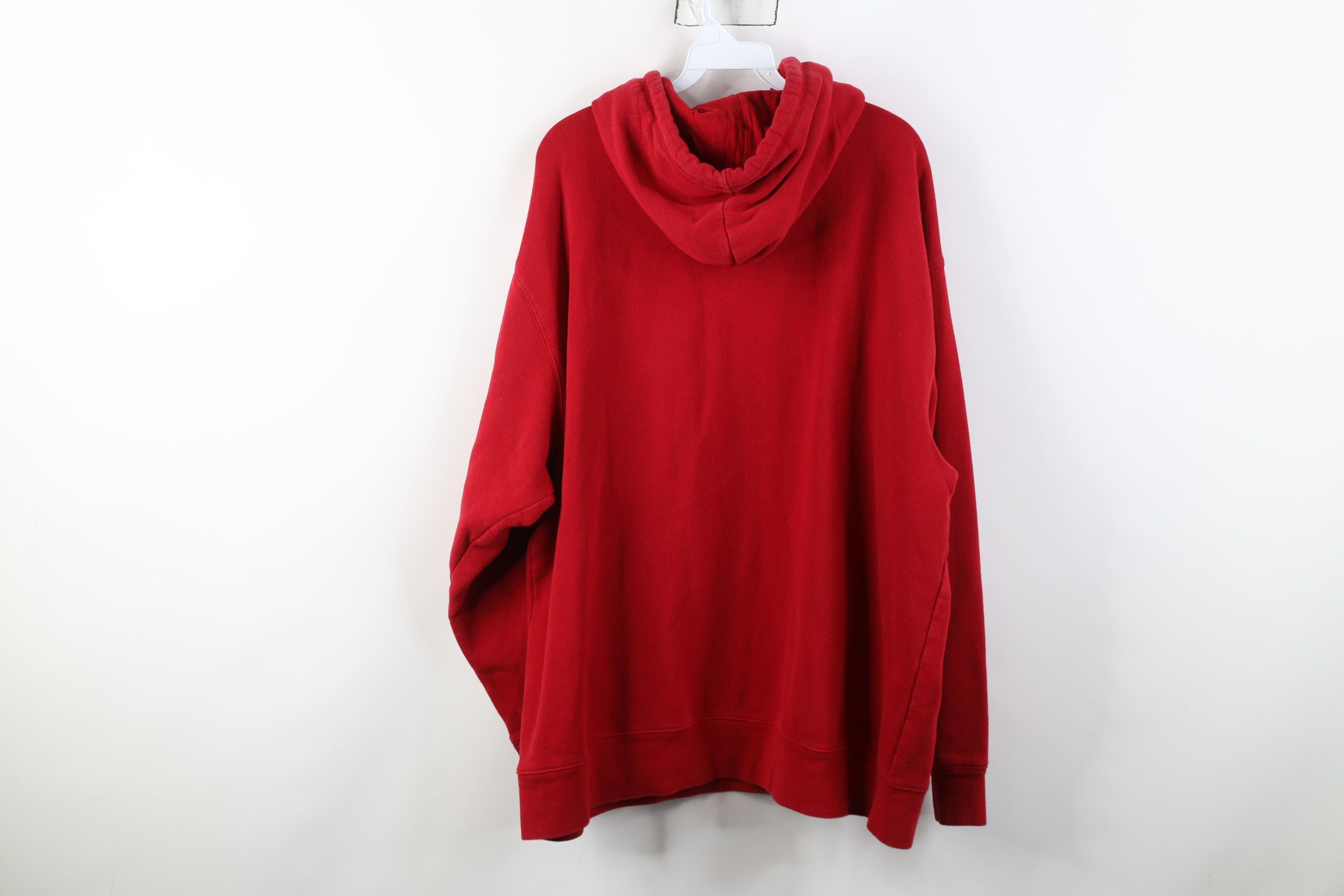 Vintage Vintage 90s Streetwear Heavyweight Hoodie Sweatshirt Red Size US XXL / EU 58 / 5 - 11 Thumbnail