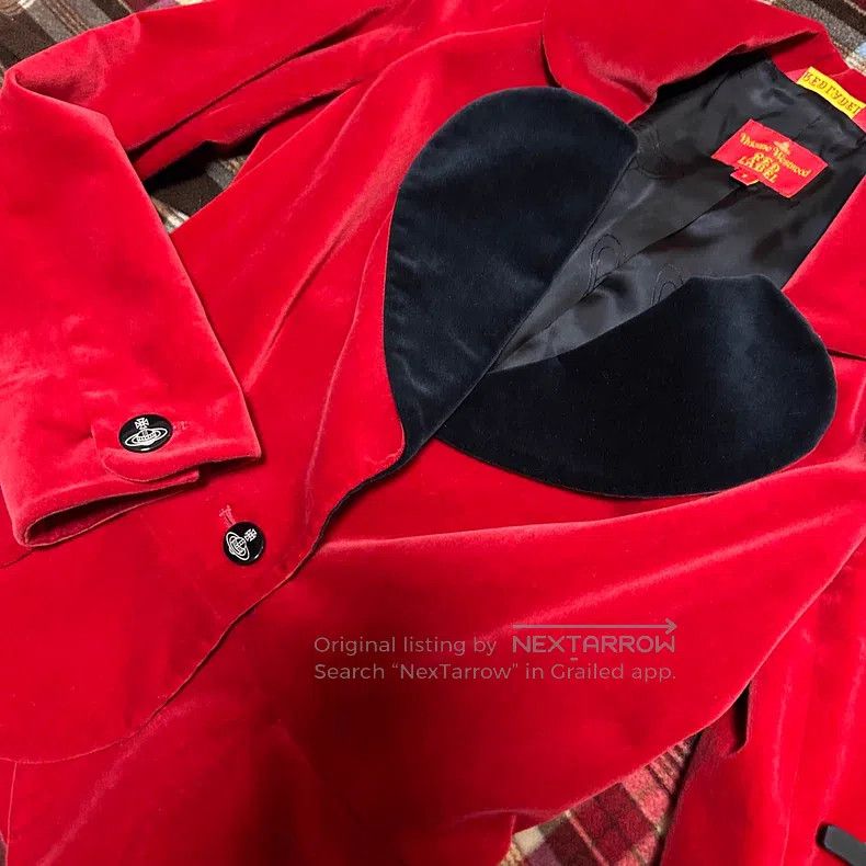 Vivienne Westwood Vivienne Westwood Velvet Red Heart Jacket Blazer Size S / US 4 / IT 40 - 6 Thumbnail