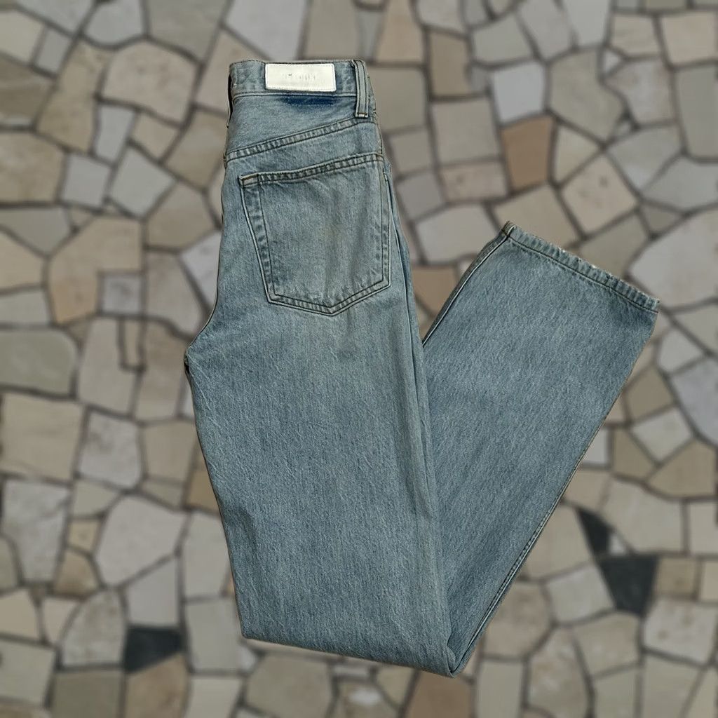 RE/DONE VINTAGE RE/ DONE High Rise Loose Denim Blue Jean Distressed Straight Leg Women’s 26x32 Size 26" / US 2 / IT 38 - 1 Thumbnail