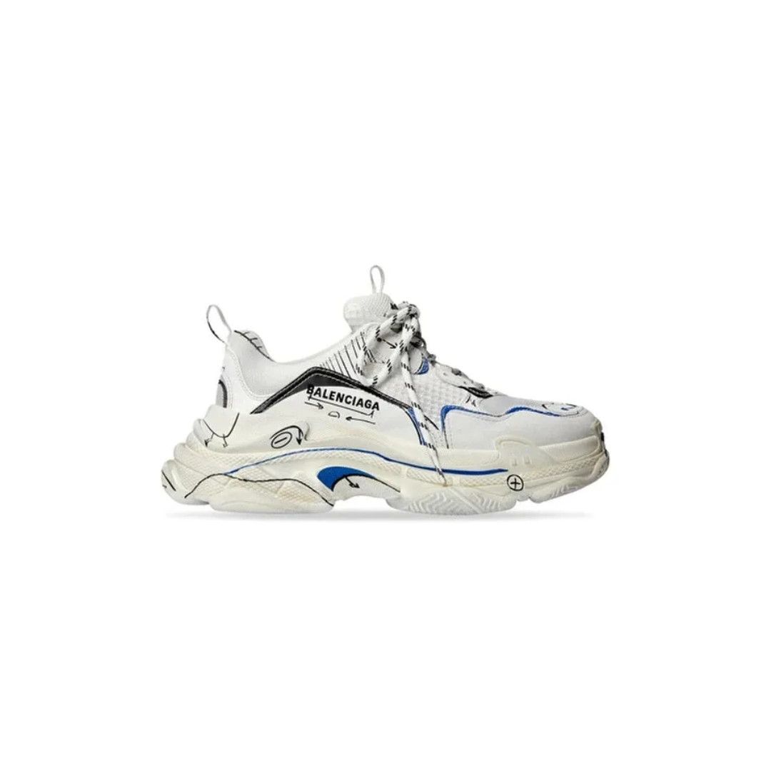 Balenciaga o1mt1gz0924 Triple S Sketch Sneaker in Multicolor Size US 13 / EU 46 - 1 Thumbnail