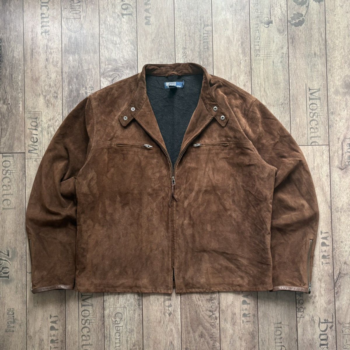 Polo Ralph Lauren 90’s vintage leather suede jacket swag
