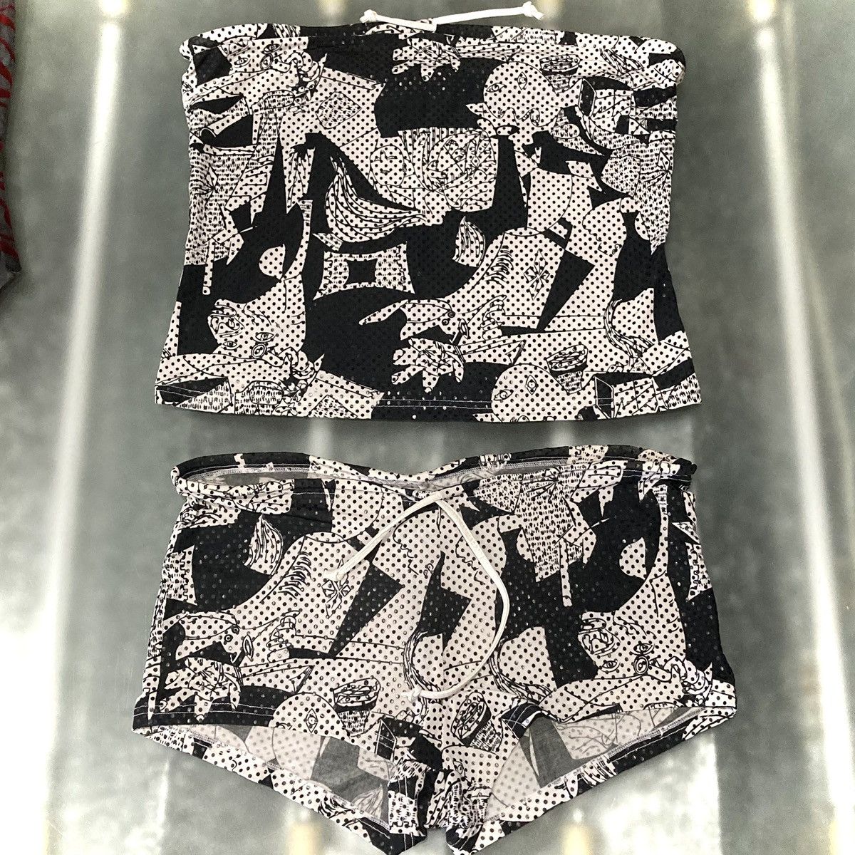 Japanese Brand 2000s Runway Archive Micro Shorts Set-Up Size S / US 4 / IT 40 - 12 Thumbnail