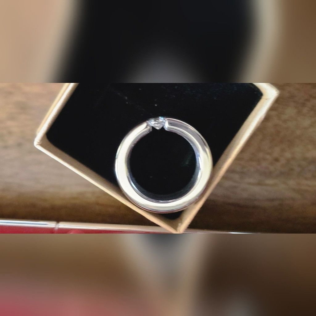 The Unbranded Brand Elegant Speidel Stainless Steel CZ Triple Band Ring Size ONE SIZE - 2 Thumbnail
