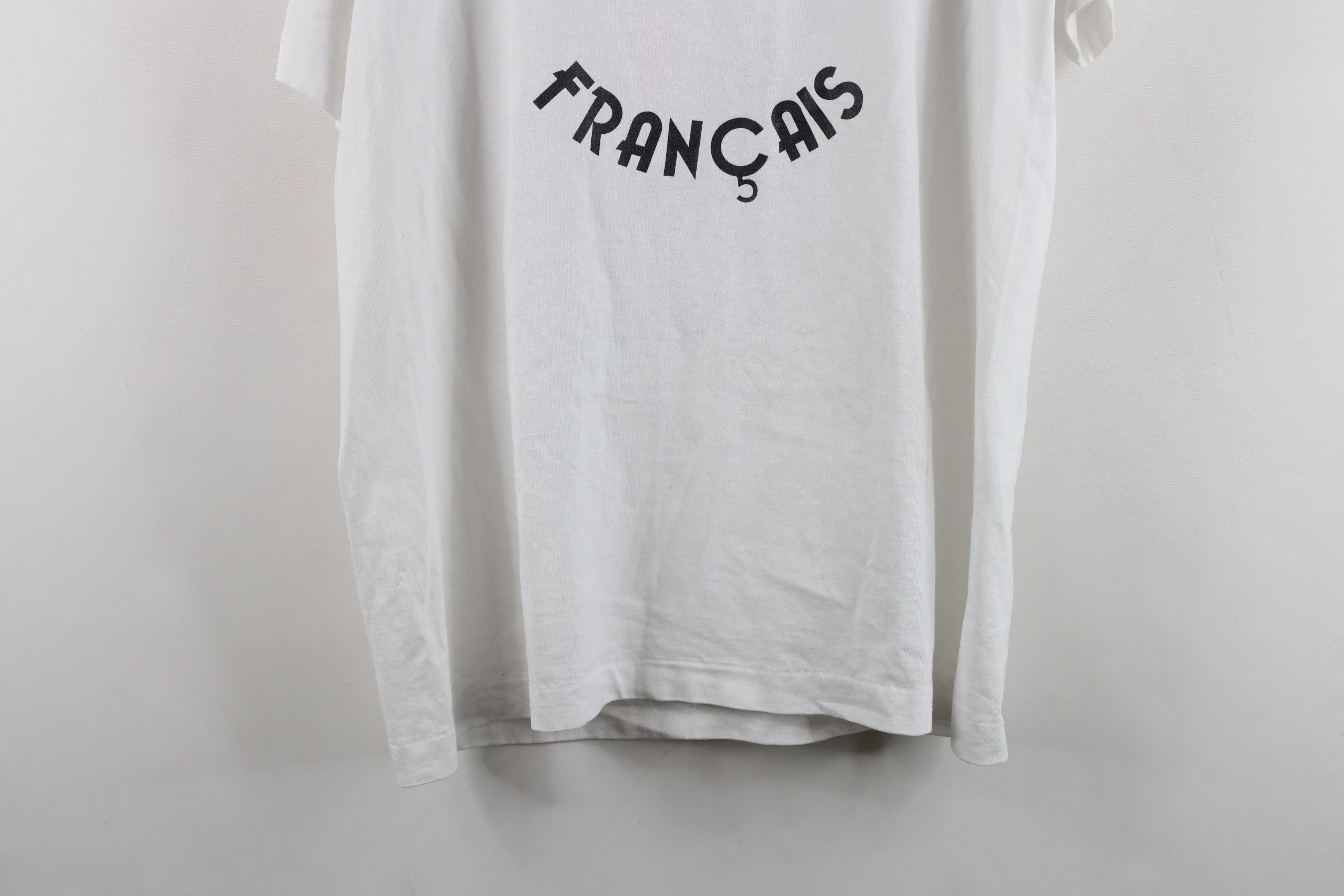 Vintage Vintage 90s Streetwear Francais French Club T-Shirt USA Size US L / EU 52-54 / 3 - 13 Thumbnail