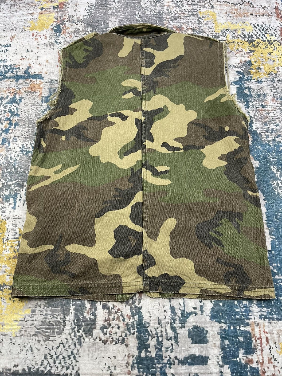 Vintage Arme De Purete Camo Harringbone Twill Survival Vest Size US S / EU 44-46 / 1 - 6 Thumbnail