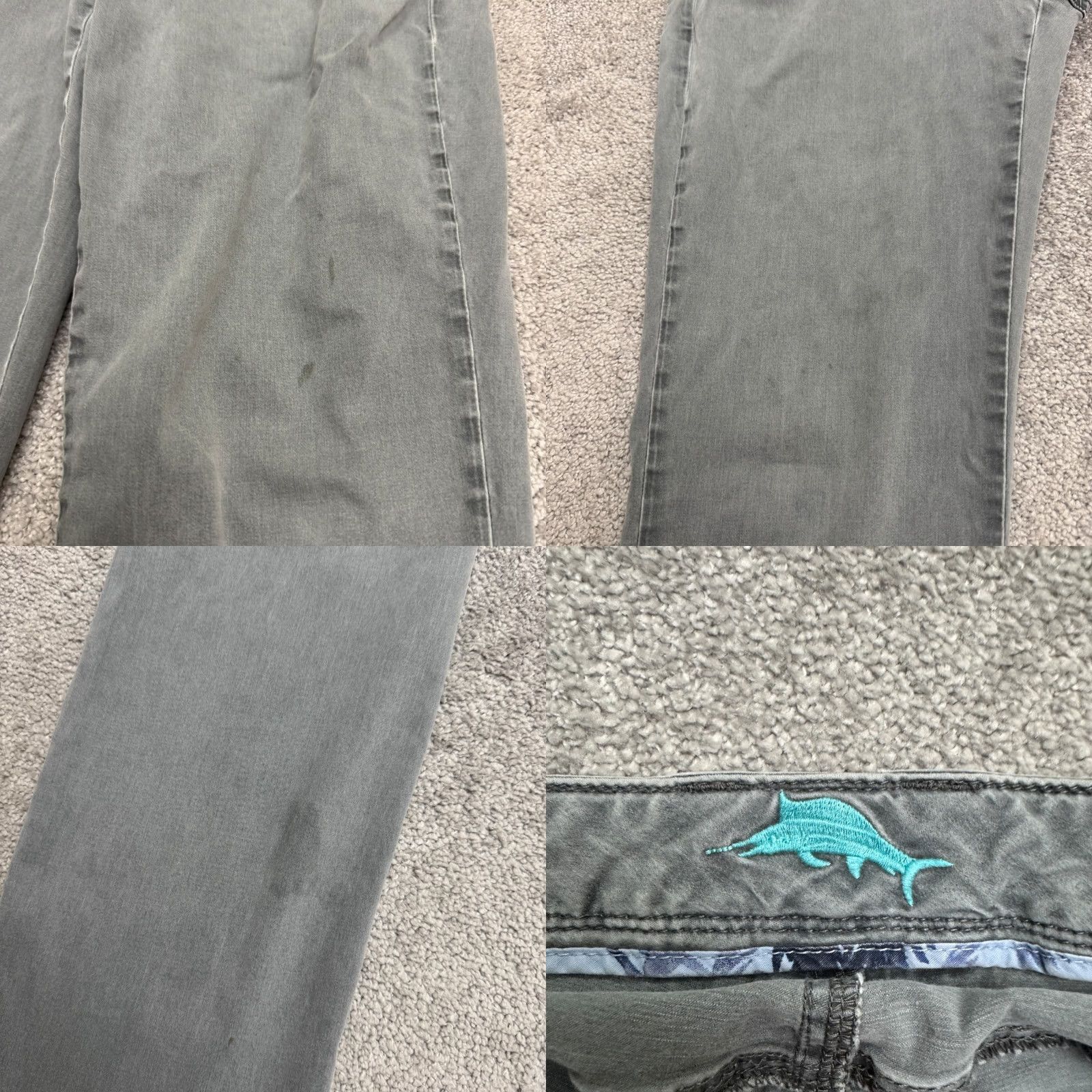 Tommy Bahama Tommy Bahama Pants Mens Straight Leg Gray 34x34 Cotton Stretch 5-Pocket Casual Size US 34 / EU 50 - 8 Thumbnail
