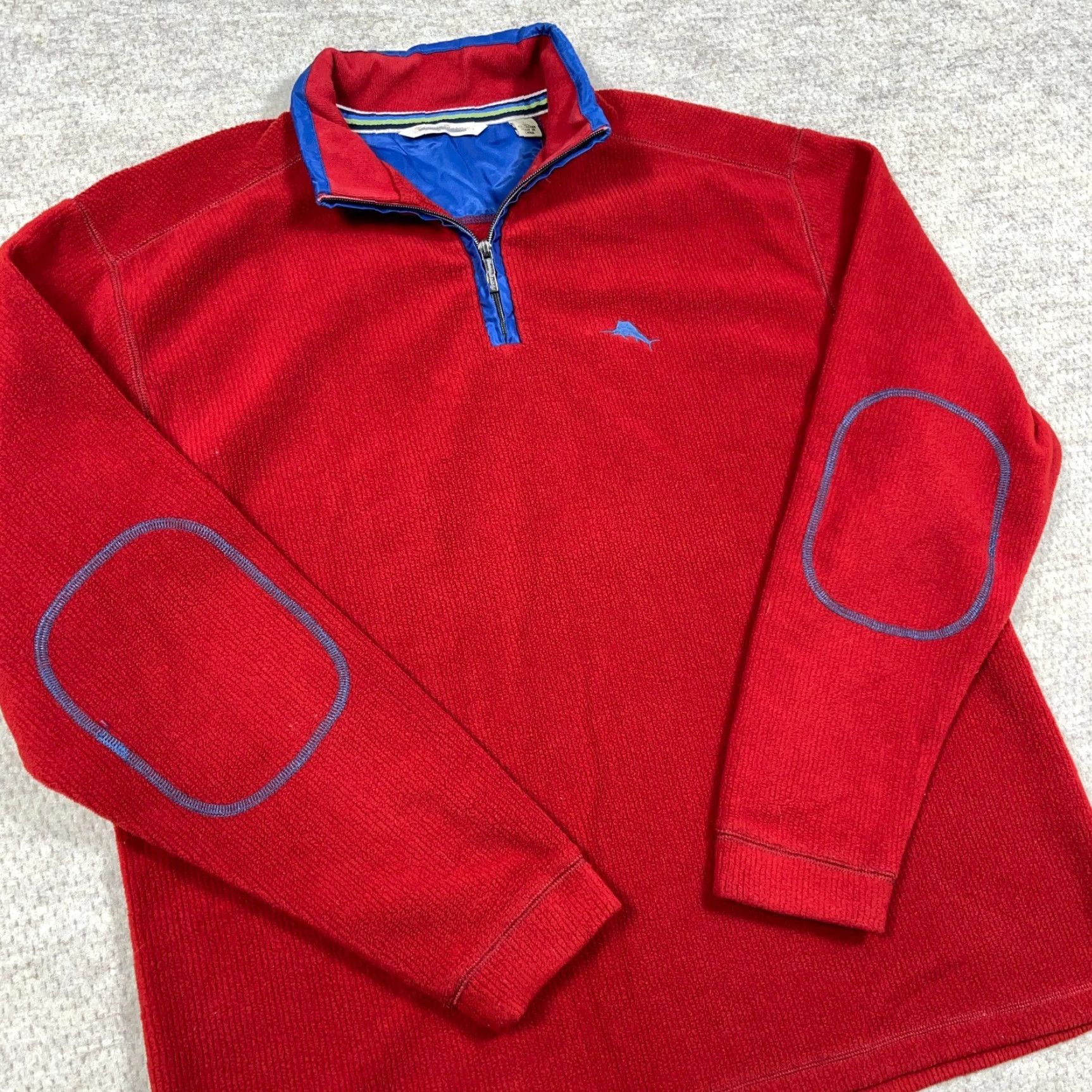 Tommy Bahama Tommy Bahama Sweater Men L Red Pullover 1/4 Zip Fleece Logo Embroidered Zipper Knit Long Sleeve Casual Modern 90s? Size US L / EU 52-54 / 3 - 3 Thumbnail