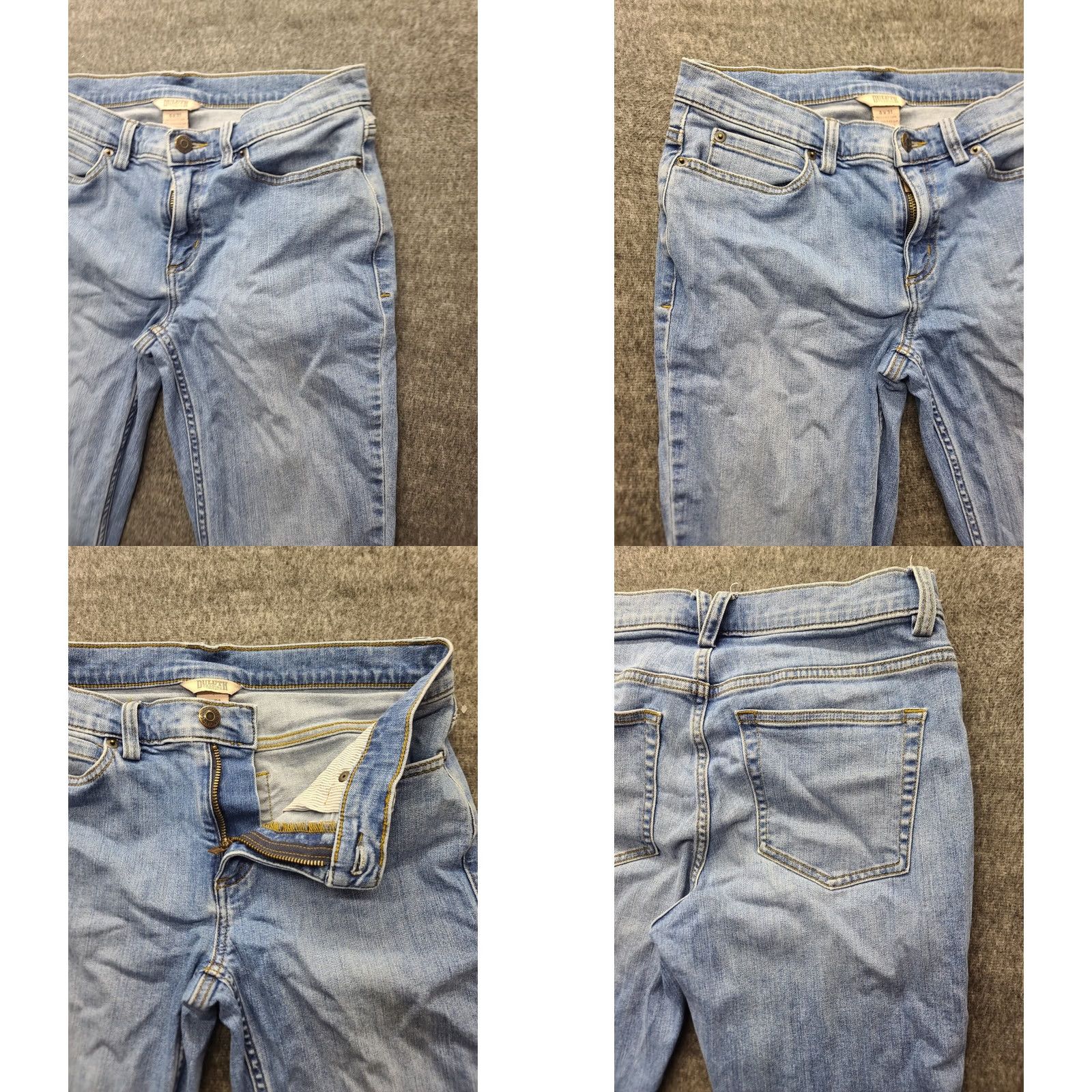 Denime Duluth Womens Jeans Slim Fit Mid Rise 6x31 DuluthFlex Daily Denim Blue Cotton Polyester Spandex Jeans Pants Manuf USA 31 Inseam Slimming Size 28" / US 6 / IT 42 - 8 Thumbnail