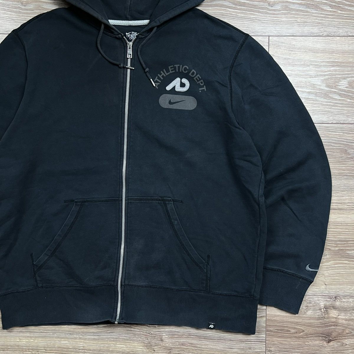 Nike 00s Nike Athletic Vintage Oversized Y2K Zip Retro Hoodie Size US XL / EU 56 / 4 - 3 Thumbnail