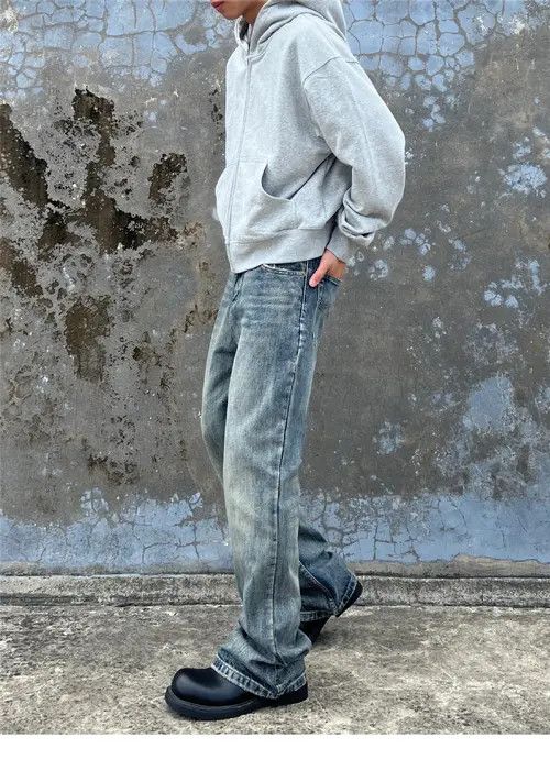Japanese Brand × Jean Vintage washed distressed straight bootcut jeans Size US 32 / EU 48 - 4 Thumbnail