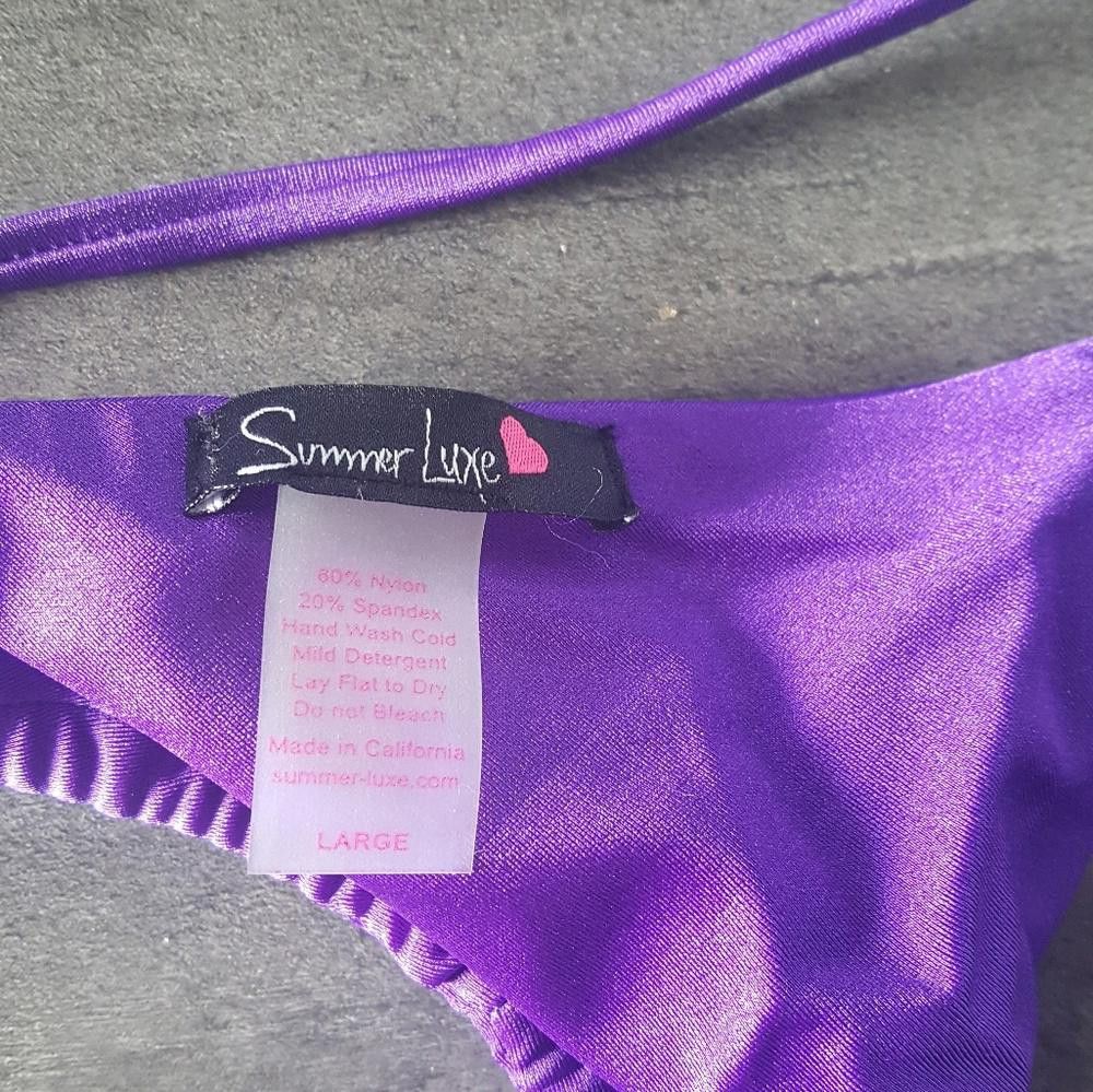 Designer Purple Summer Luxe Bikini Top Size ONE SIZE - 3 Thumbnail